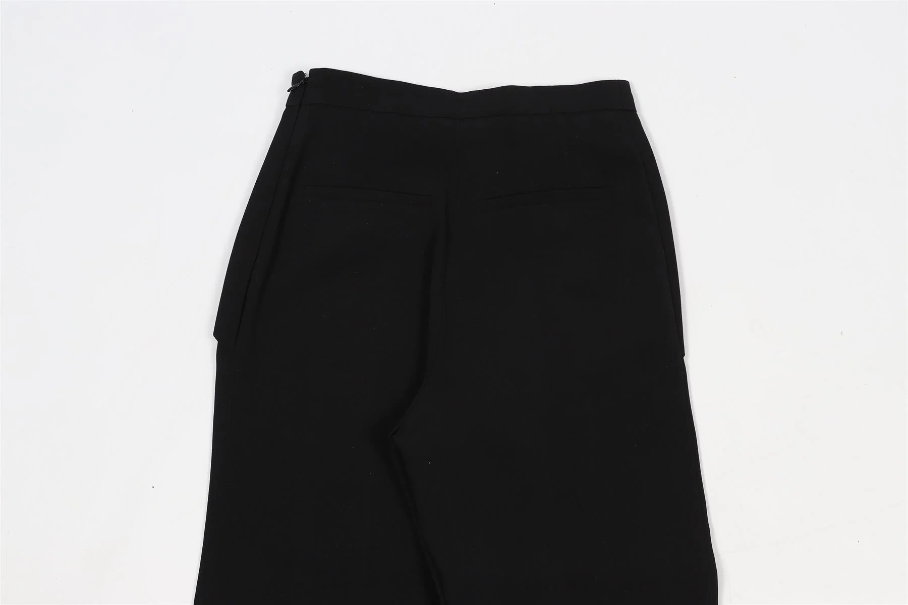 MUGLER BLACK CREPE STRAIGHT LEG PANTS FR 36 UK 8 - Image 5