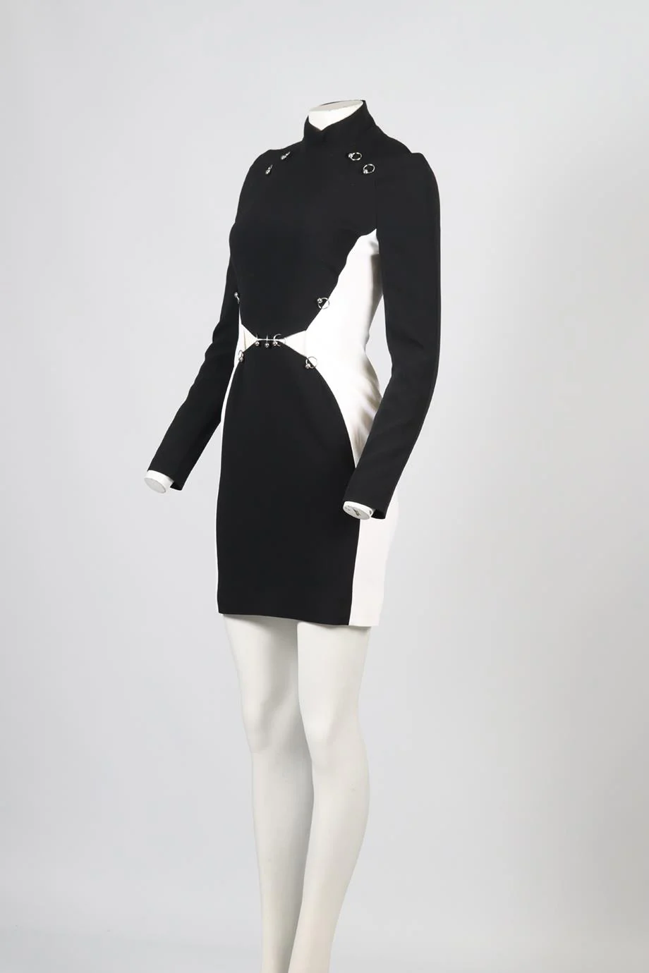 MUGLER CREPE MINI DRESS FR 36 UK 8 - Image 3