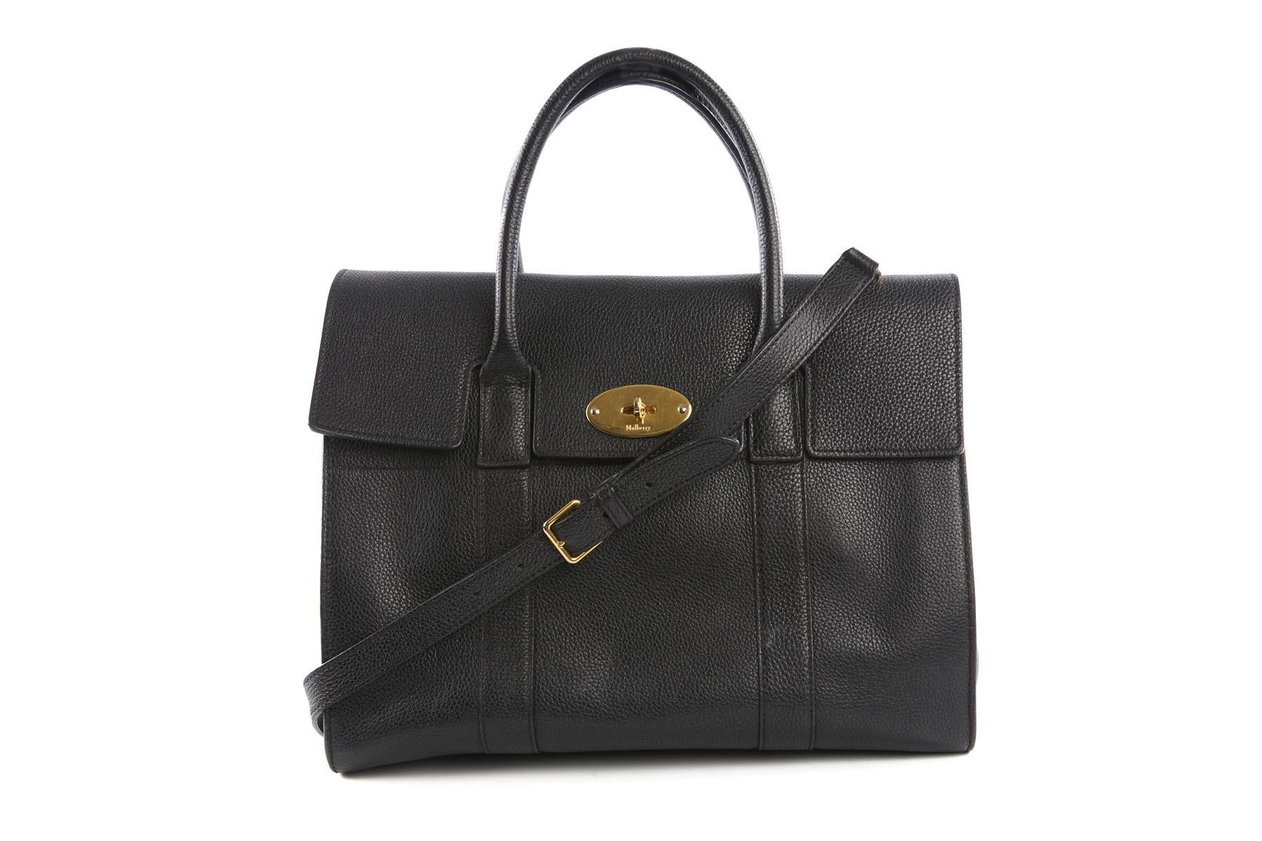 MULBERRY BLACK BAYSWATER LEATHER TOTE BAG - Image 2