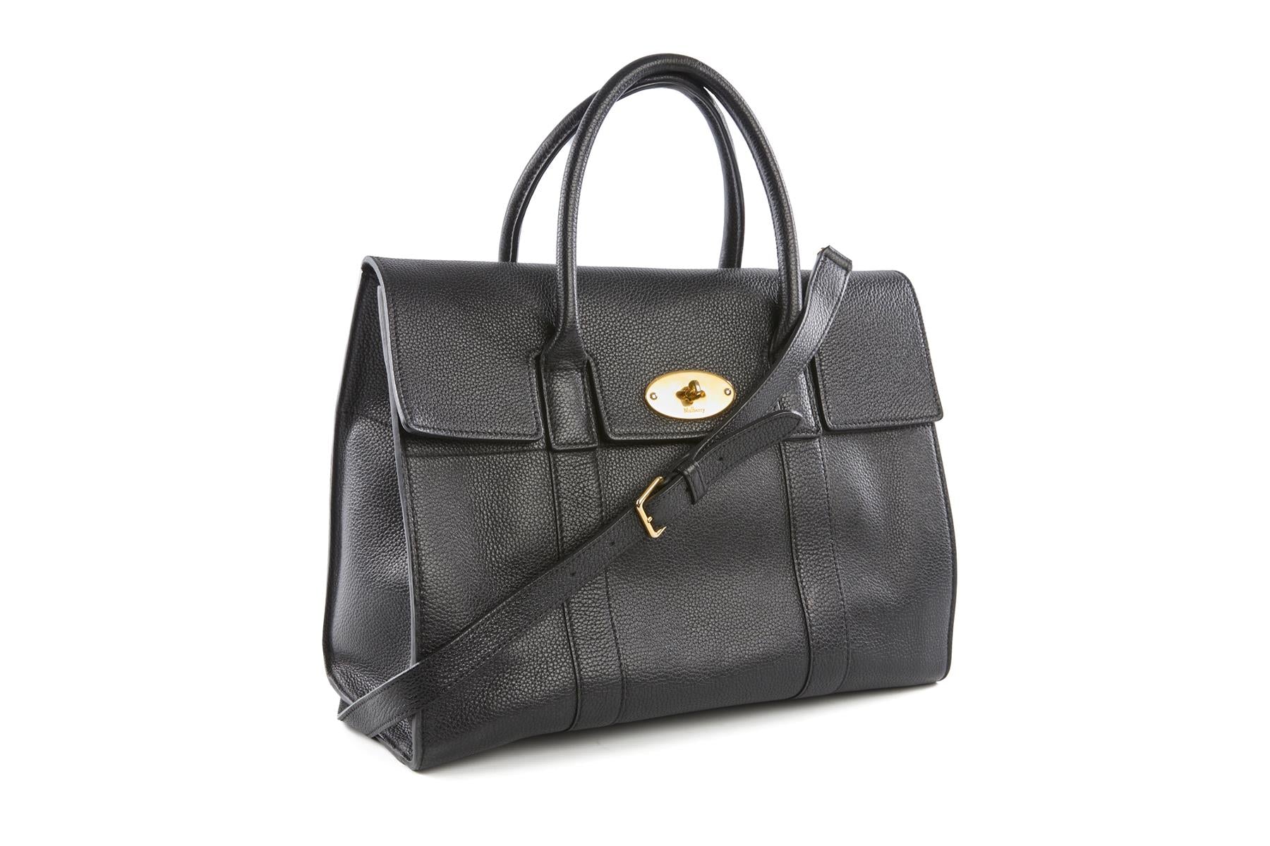 MULBERRY BLACK BAYSWATER LEATHER TOTE BAG - Image 4