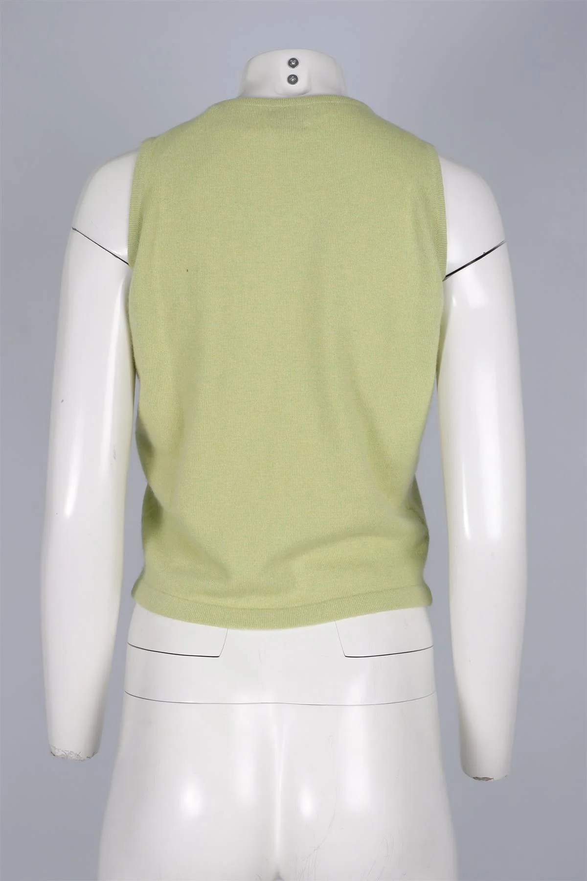 N PEAL GREEN VINTAGE CASHMERE VEST LARGE - Image 4