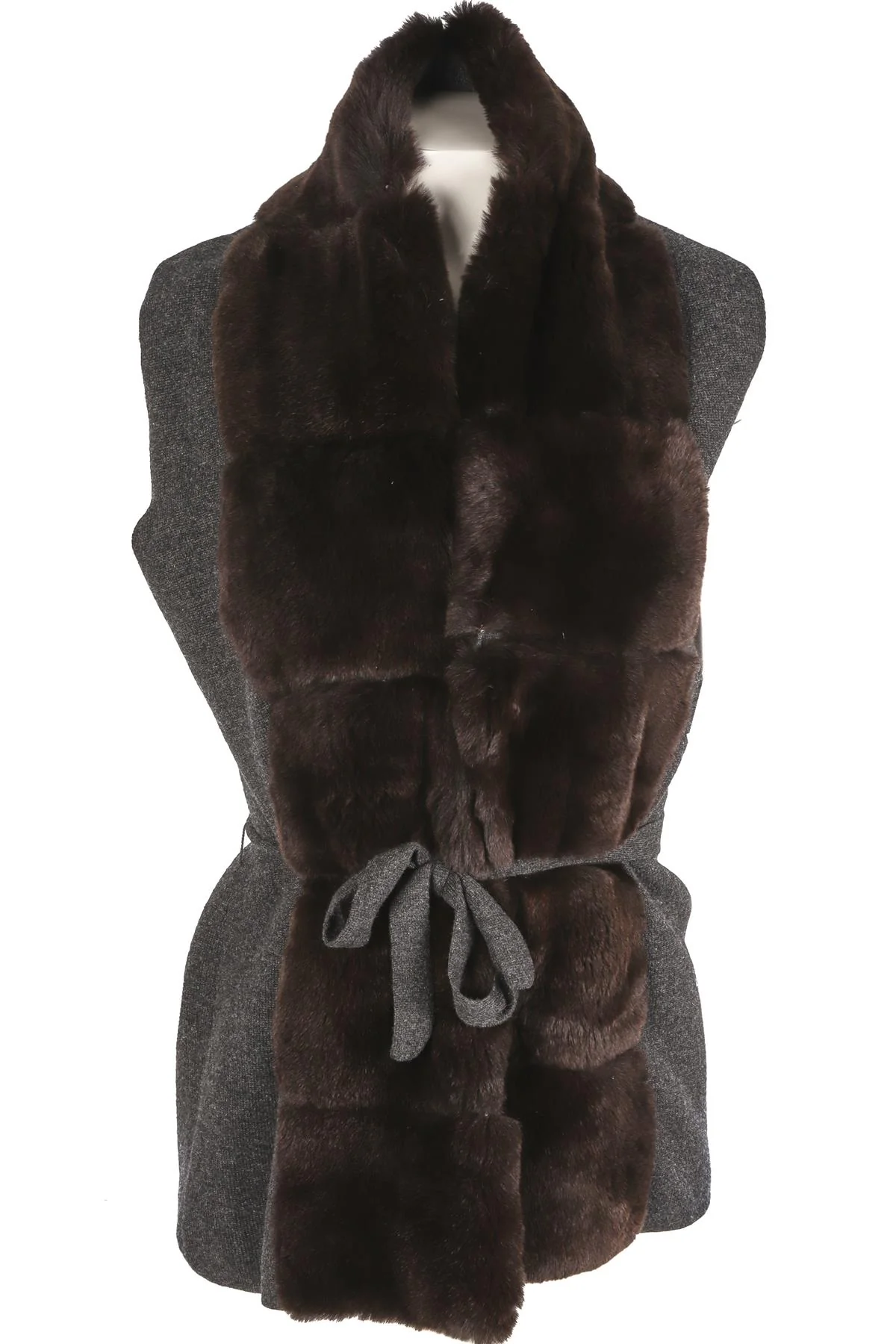 N.PEAL GREY CASHMERE GILET SMALL