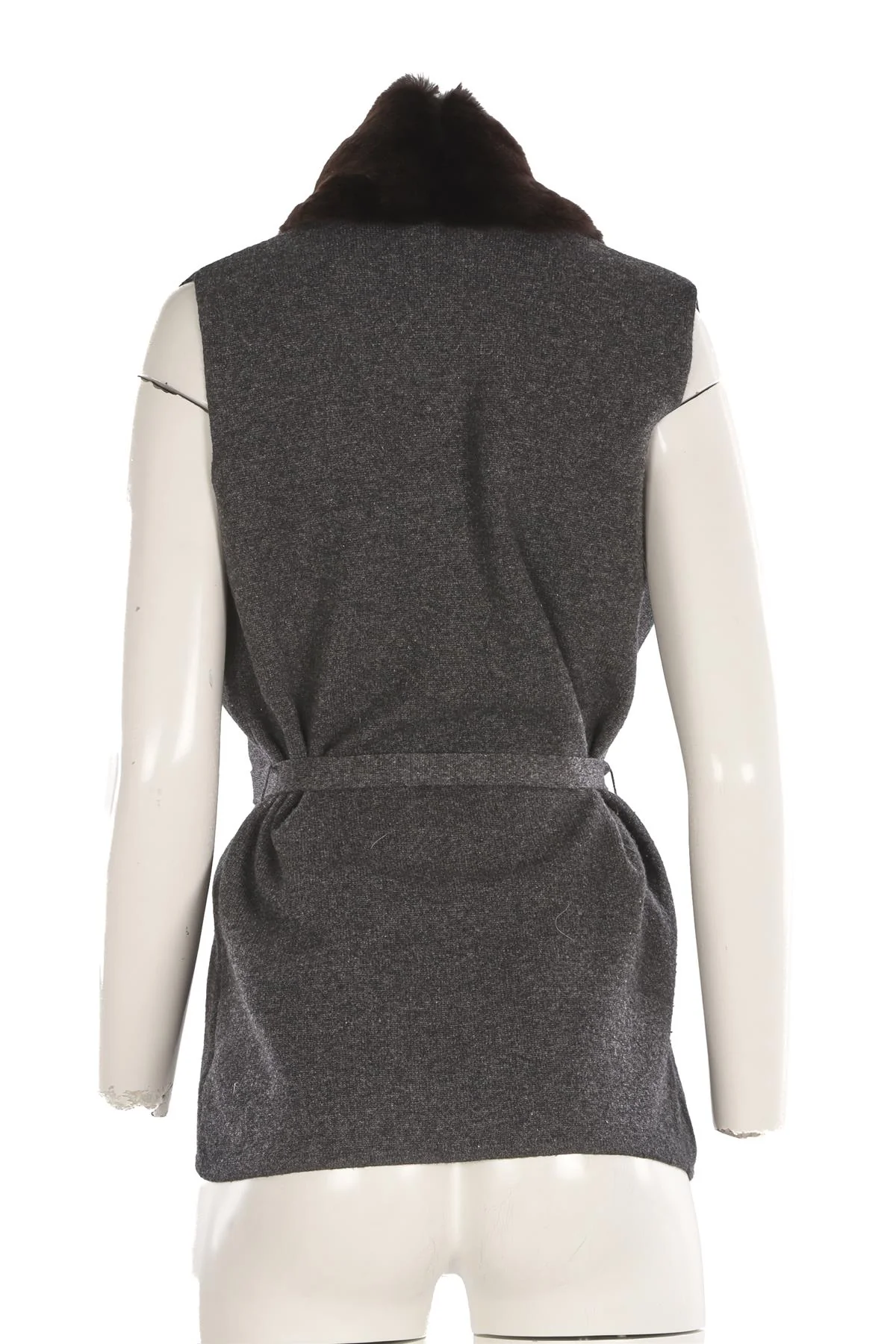N.PEAL GREY CASHMERE GILET SMALL - Image 4