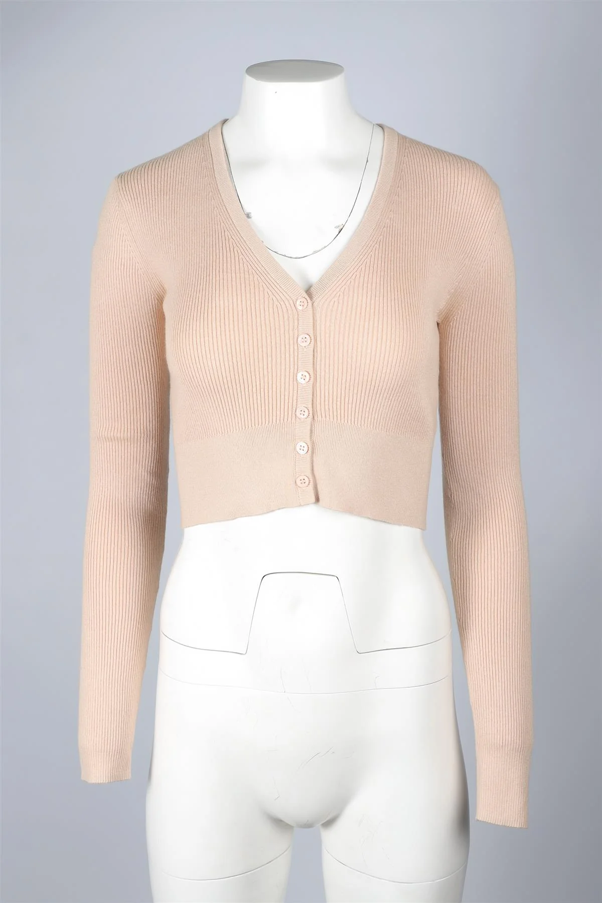 NAKED CASHMERE BEIGE COTTON CARDIGAN SMALL - Image 2