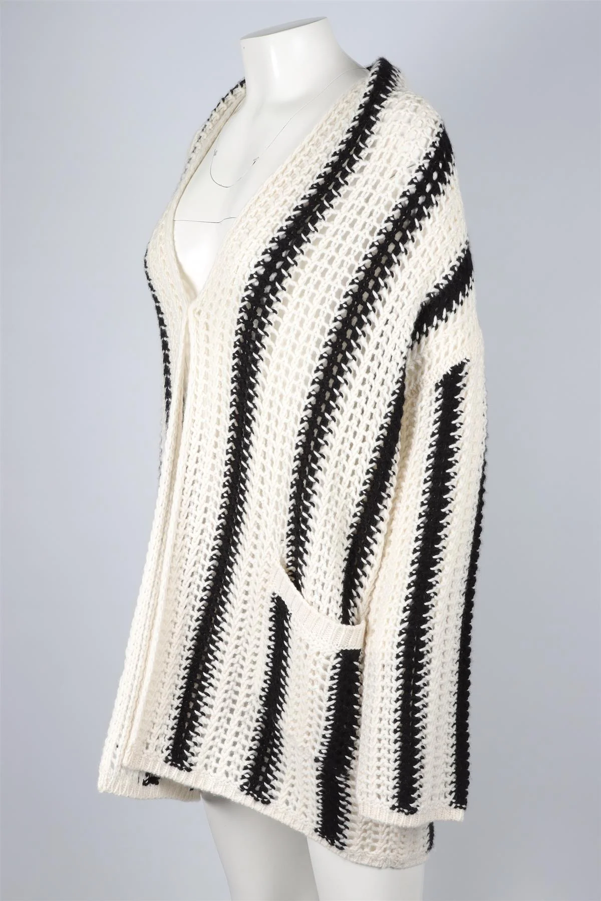 NAKED CASHMERE CREAM CASHMERE CARDIGAN XSMALL - SMALL - Image 3