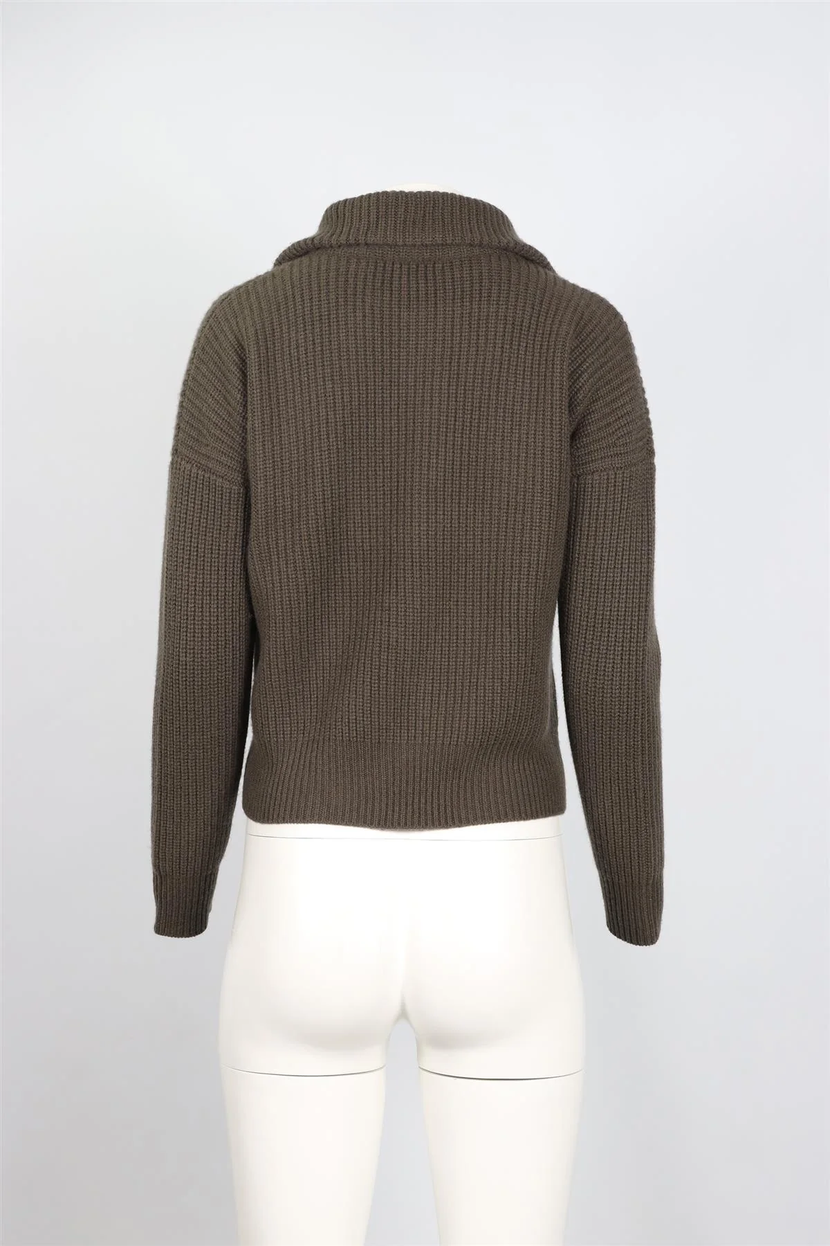 NAKED CASHMERE KHAKI WOOL CARDIGAN XSMALL - Image 4