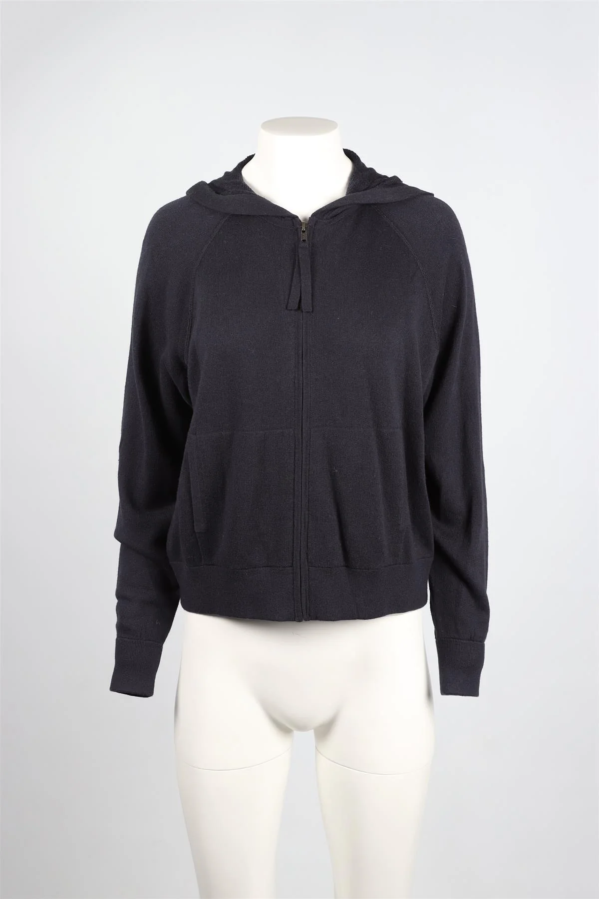 NAKED CASHMERE NAVY COTTON BLEND HOODIE SMALL - Image 2