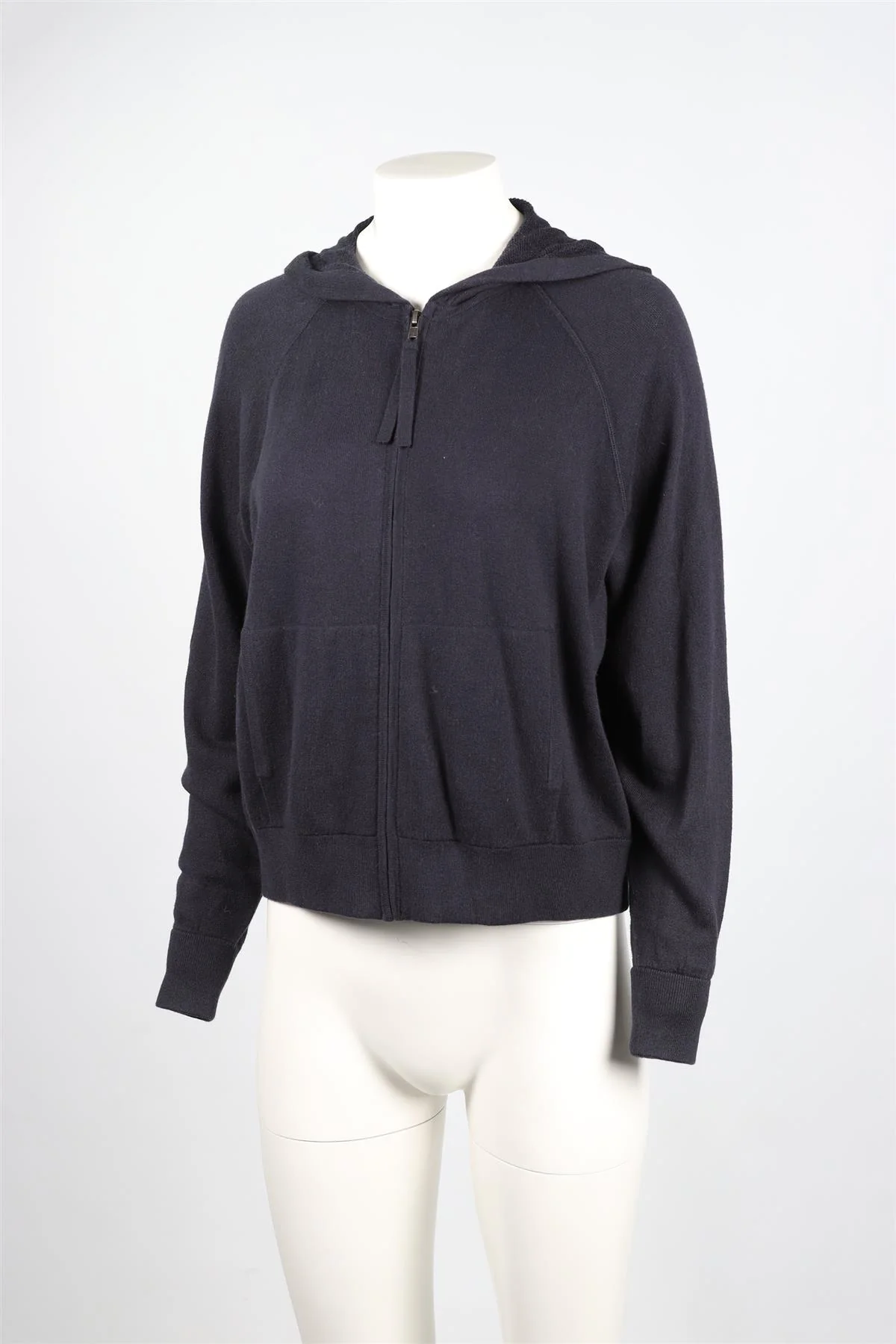 NAKED CASHMERE NAVY COTTON BLEND HOODIE SMALL - Image 3