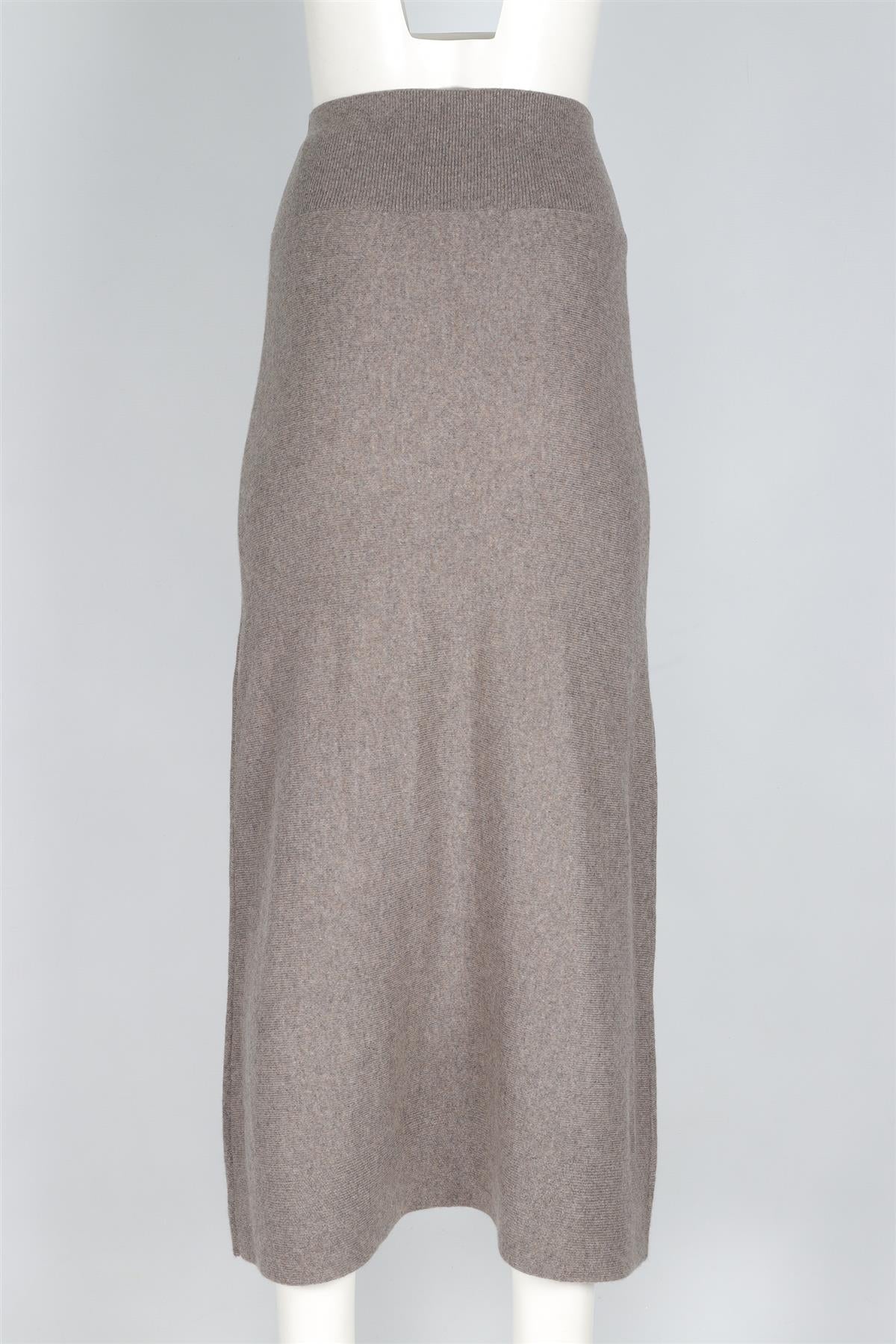 NAKED CASHMERE TAUPE CASHMERE MAXI SKIRT XSMALL - Image 4