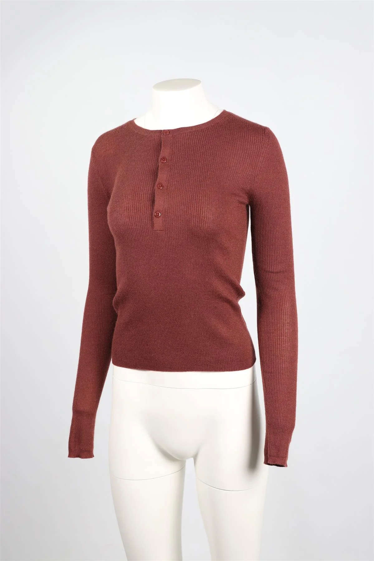 NAKED CASMERE RED CASHMERE TOP SMALL - Image 3