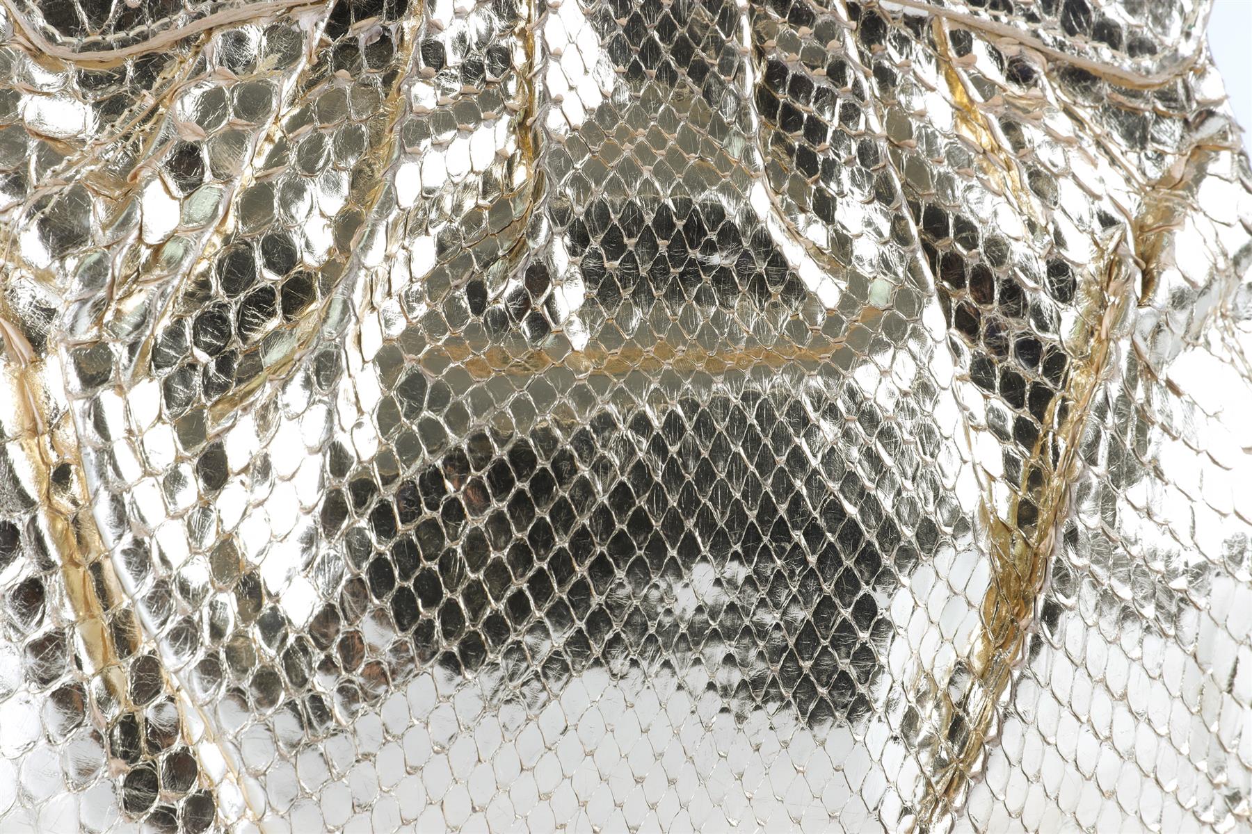 NANCY GONZALEZ GOLD PYTHON CLUTCH - Image 8