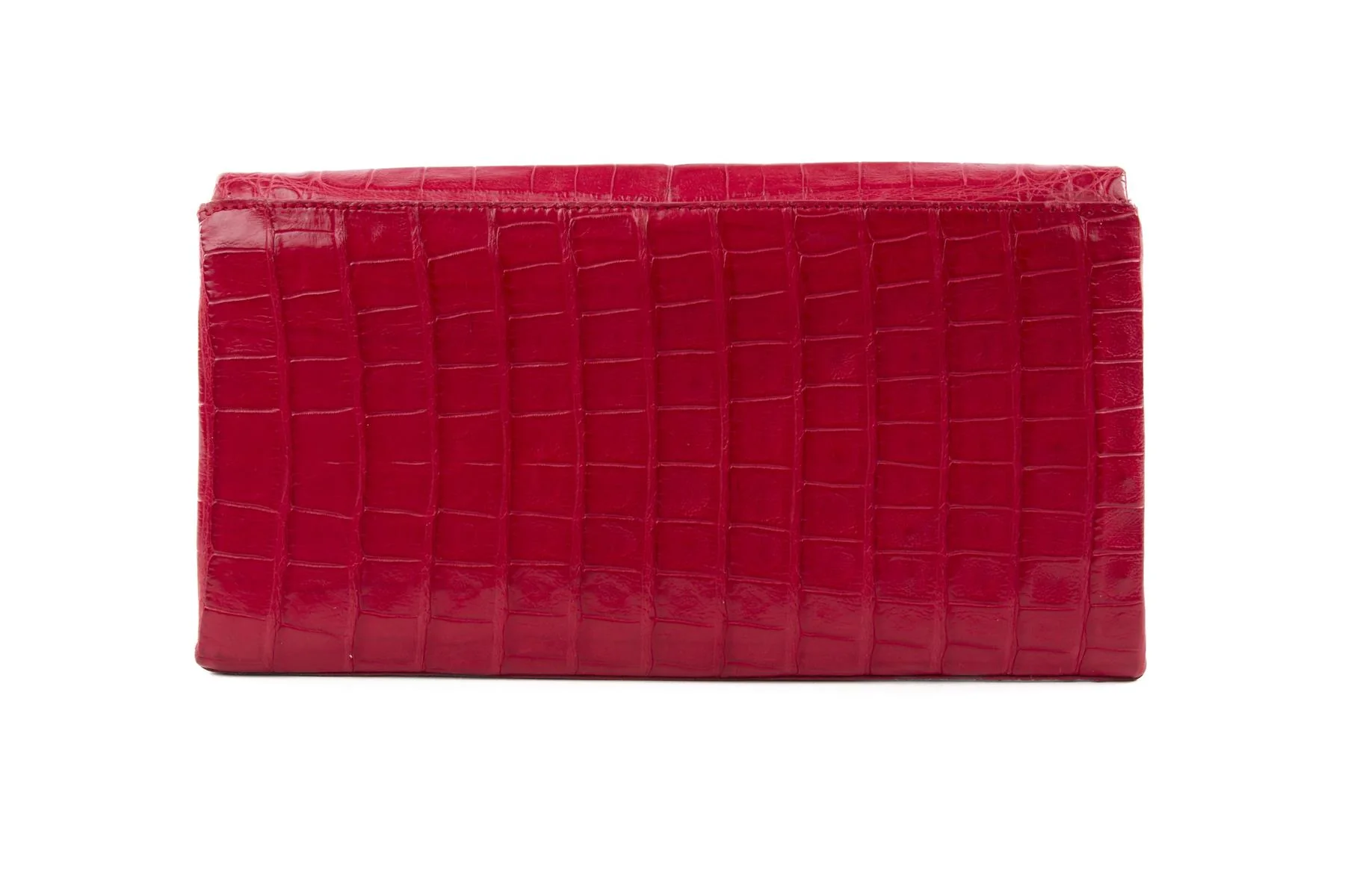 NANCY GONZALEZ RED CROCODILE CLUTCH - Image 6