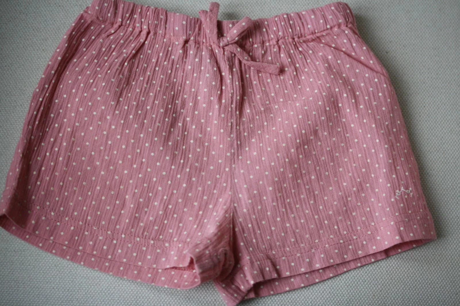 NANOS BABY PINK POLKA DOT COTTON SHORTS 18 MONTHS - Image 2