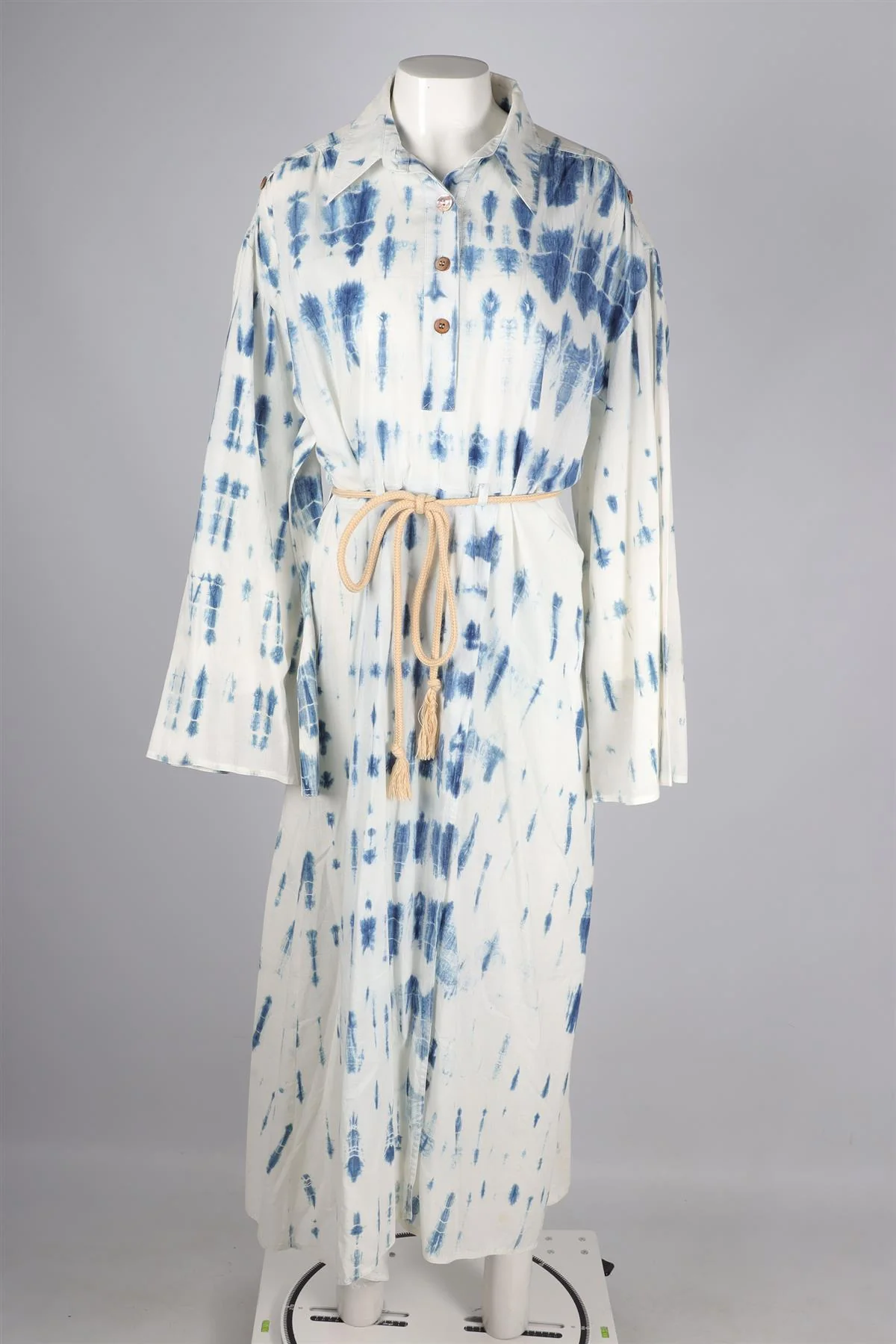 NANUSHKA BLUE COTTON MAXI DRESS MEDIUM - Image 2