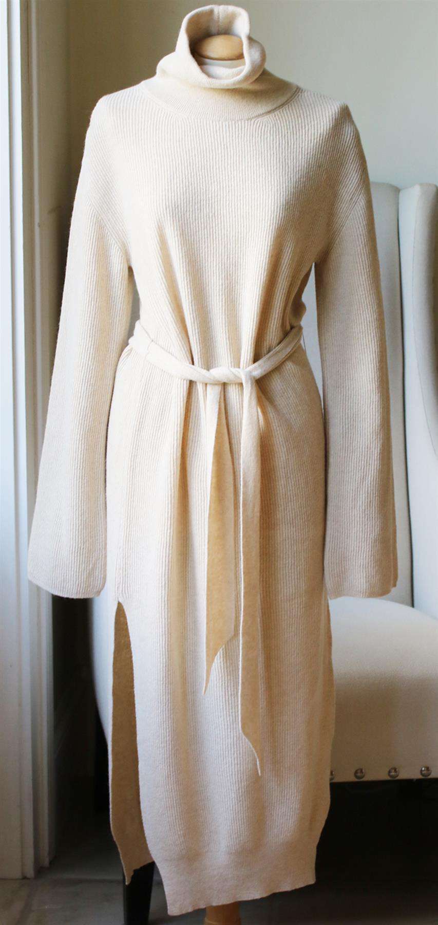 NANUSHKA CANAAN BELTED RIBBED KNIT DRESS SMALL - Image 2