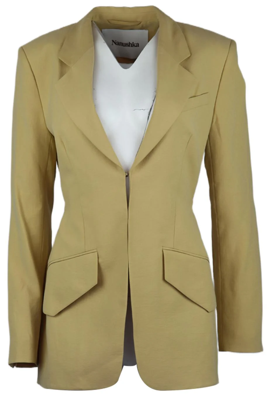 NANUSHKA GATHERED WOVEN BLAZER MEDIUM