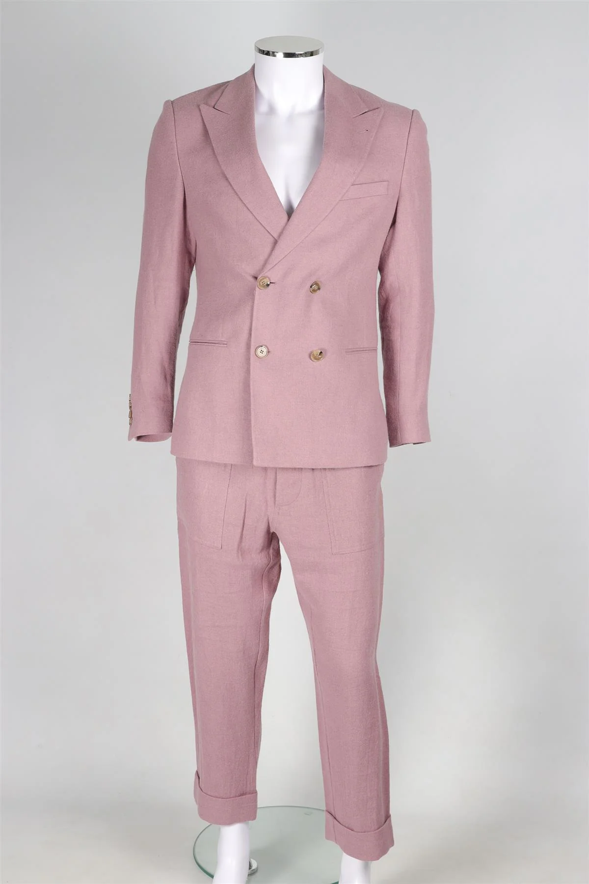 NANUSHKA PINK MEN'S RAMIE TWO PIECE SUIT EU 48 UK/US CHEST 36/W30 - Image 2