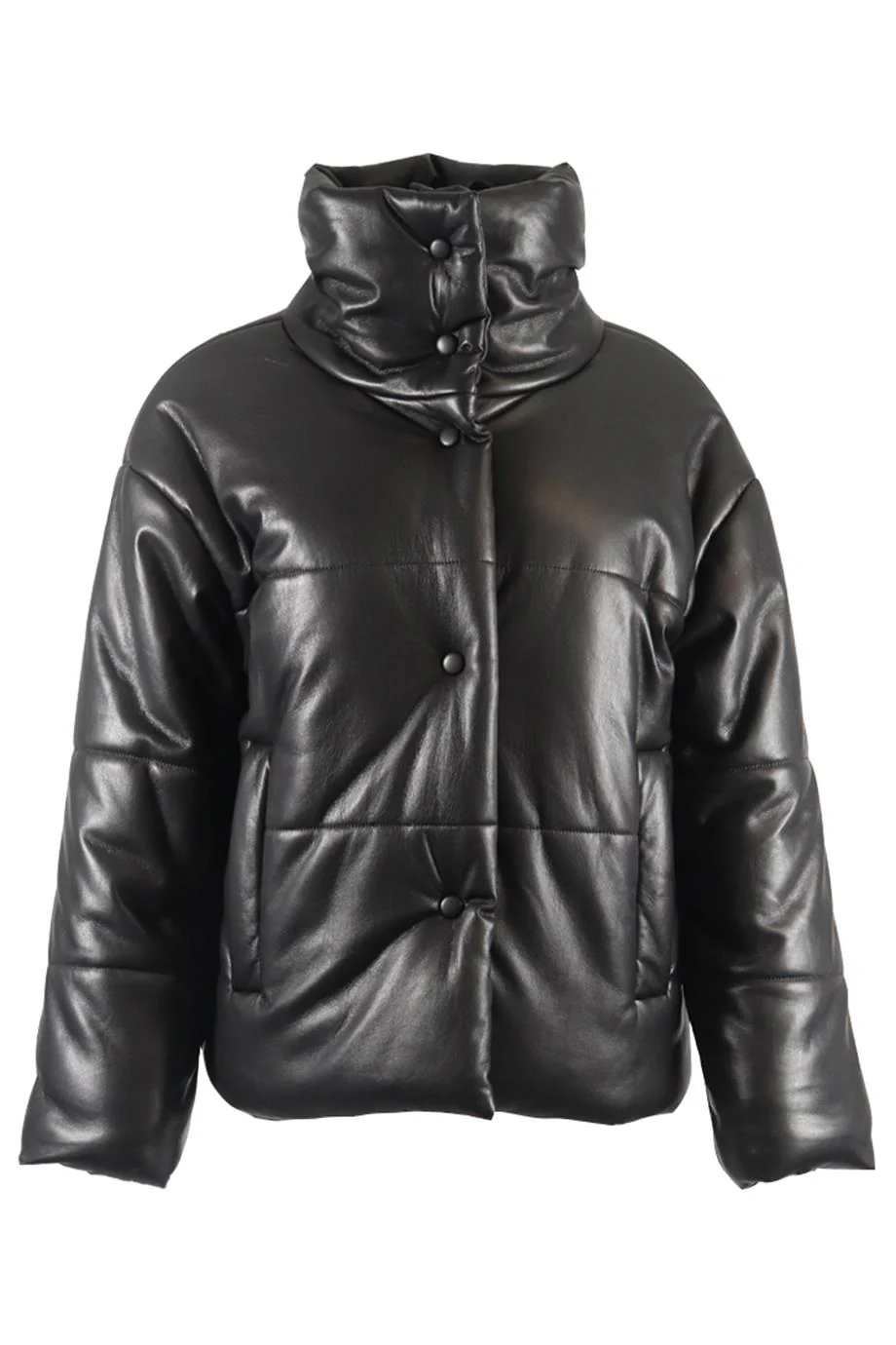 NANUSHKA QUILTED PADDED FAUX LEATHER JACKET SMALL