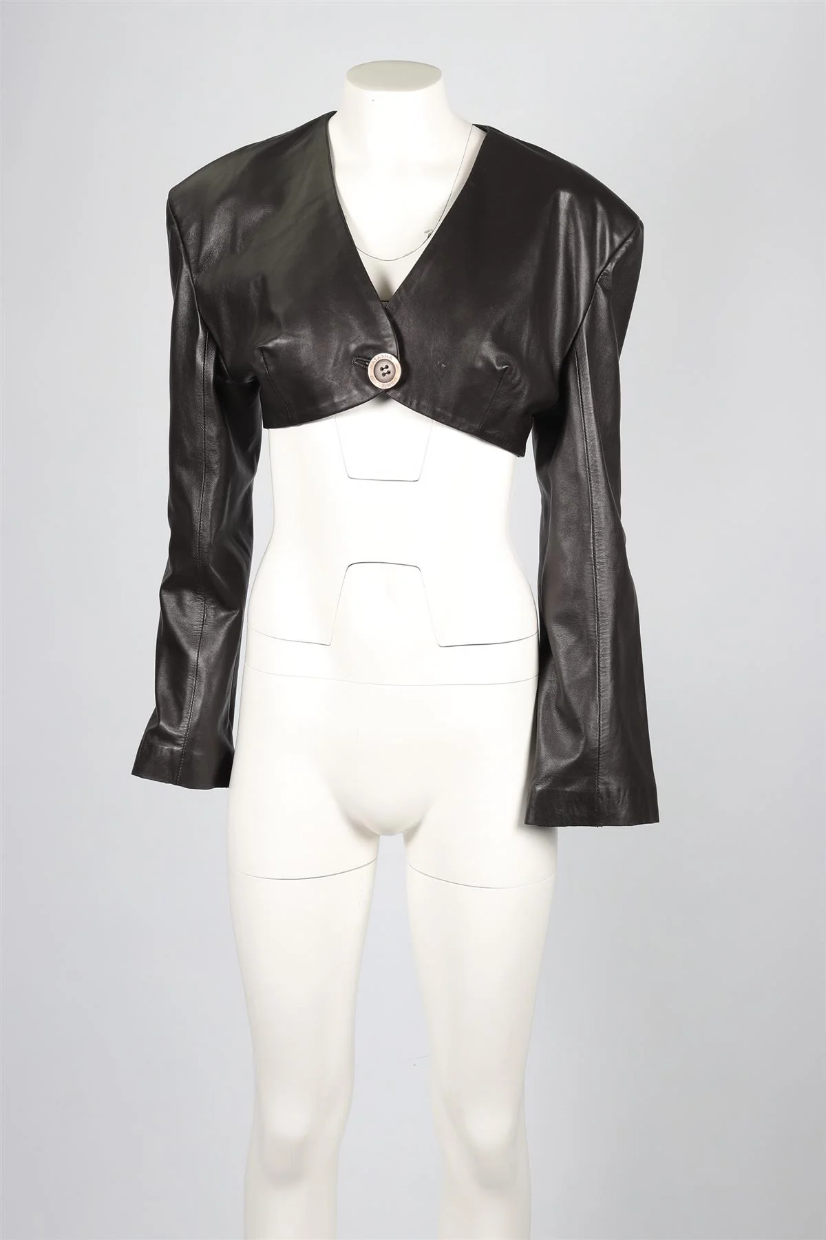 NATASHA ZINKO BLACK LEATHER JACKET FR 40 UK 12 - Image 2