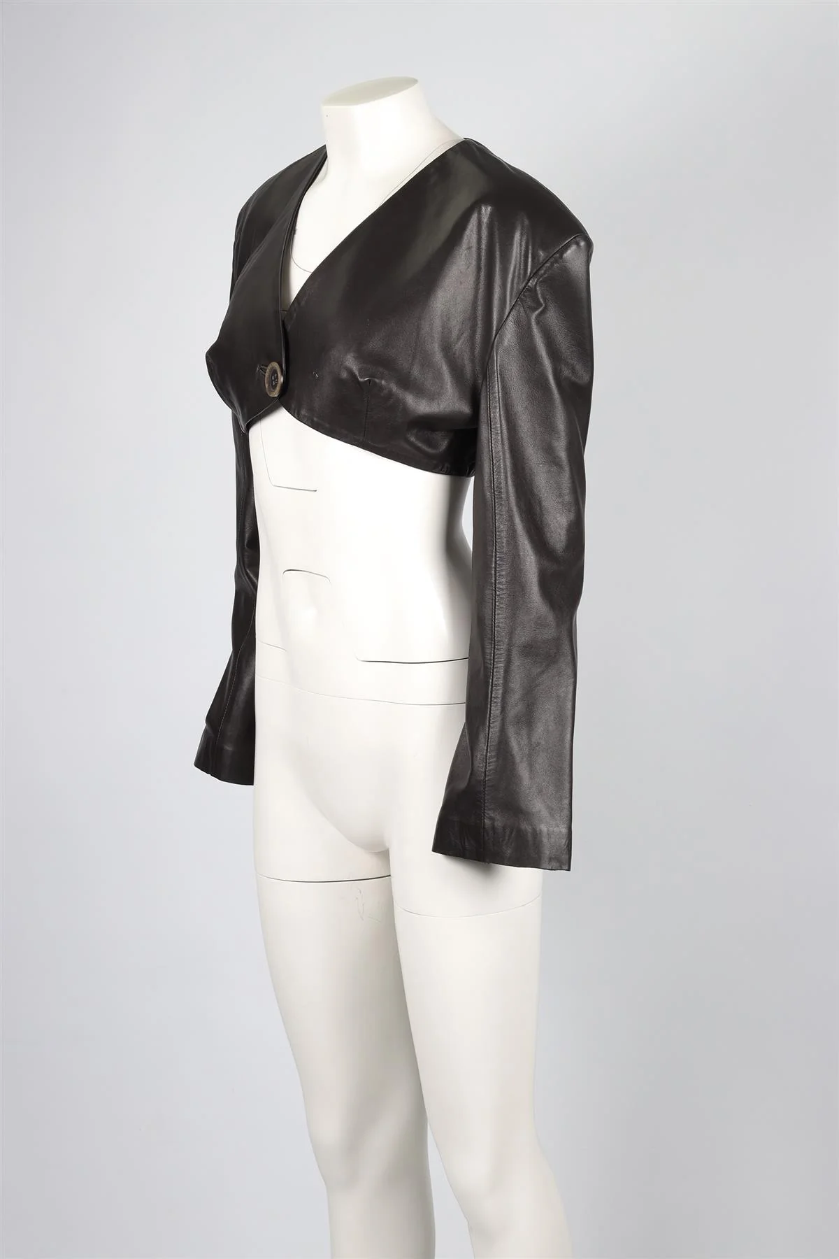 NATASHA ZINKO BLACK LEATHER JACKET FR 40 UK 12 - Image 3