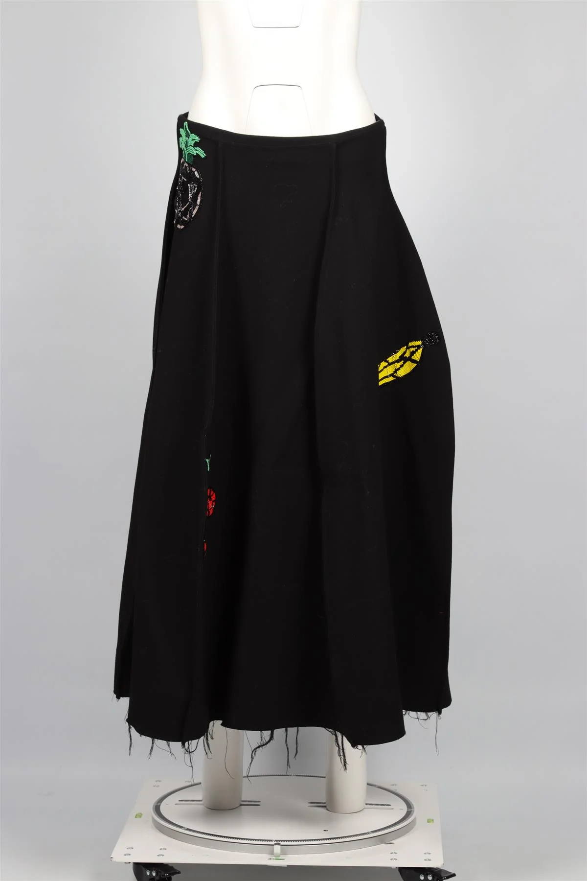 NATASHA ZINKO BLACK WOOL MAXI SKIRT IT 38 UK 6 - Image 2