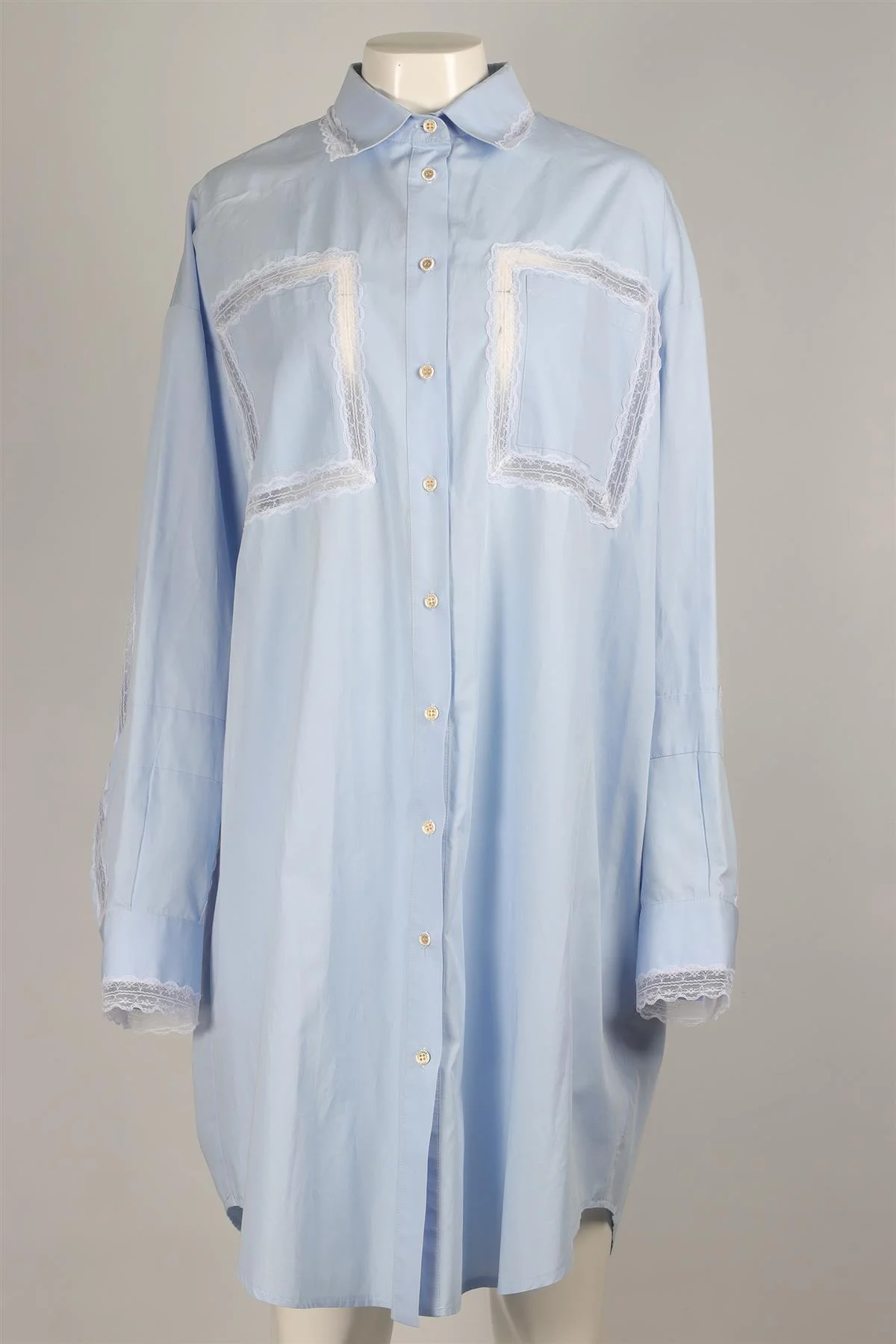 NATASHA ZINKO BLUE COTTON MIDI DRESS FR 36 UK 8 - Image 2