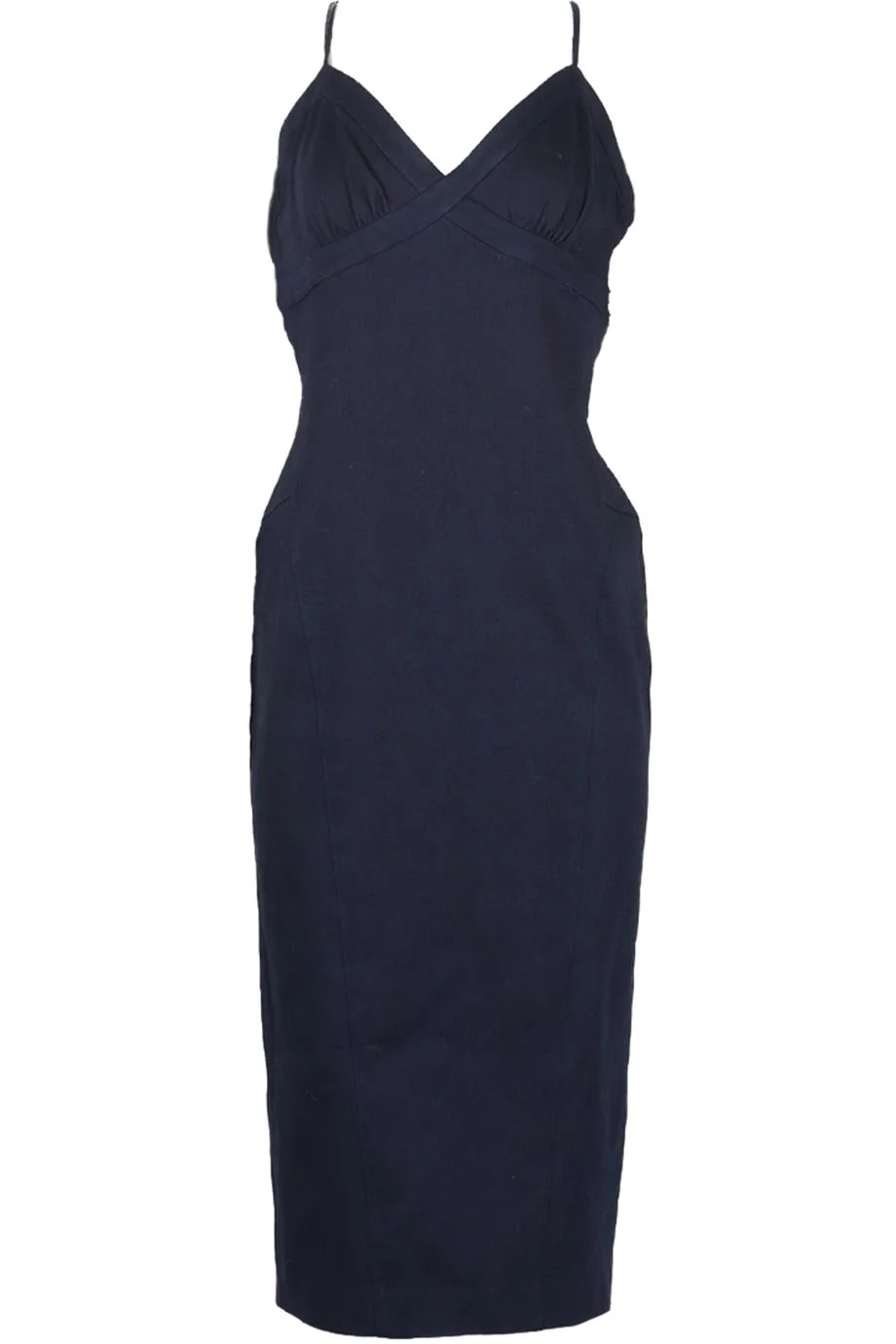 NBD DENIM MIDI DRESS LARGE