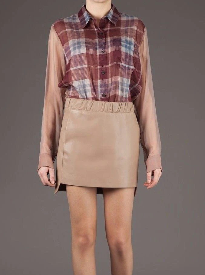 NEIL BARRETT HI/LO LEATHER SKIRT SMALL - Image 6