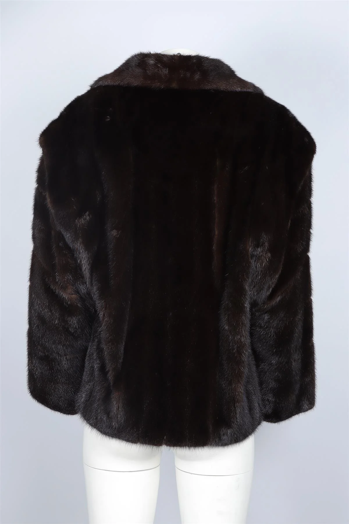 NEIMAN MARCUS BROWN MINK FUR JACKET MEDIUM - Image 4
