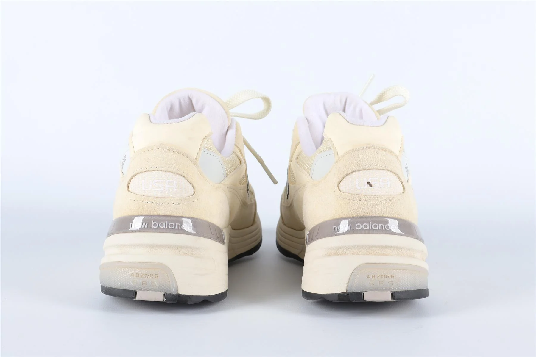 NEW BALANCE CREAM 992 SUEDE SNEAKERS EU 38.5 UK 5.5 US 6 - Image 5