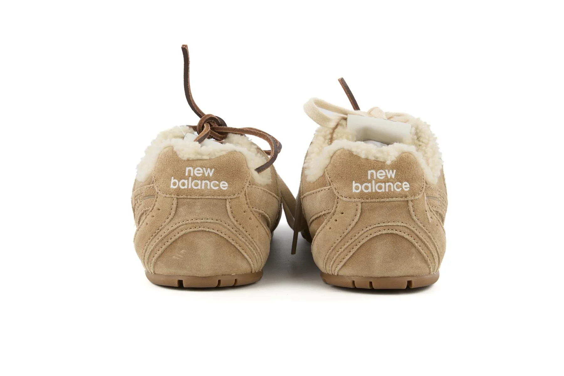 NEW BALANCE + MIU MIU BEIGE 530 SL SUEDE SNEAKERS EU 38 UK 5 US 8 - Image 5