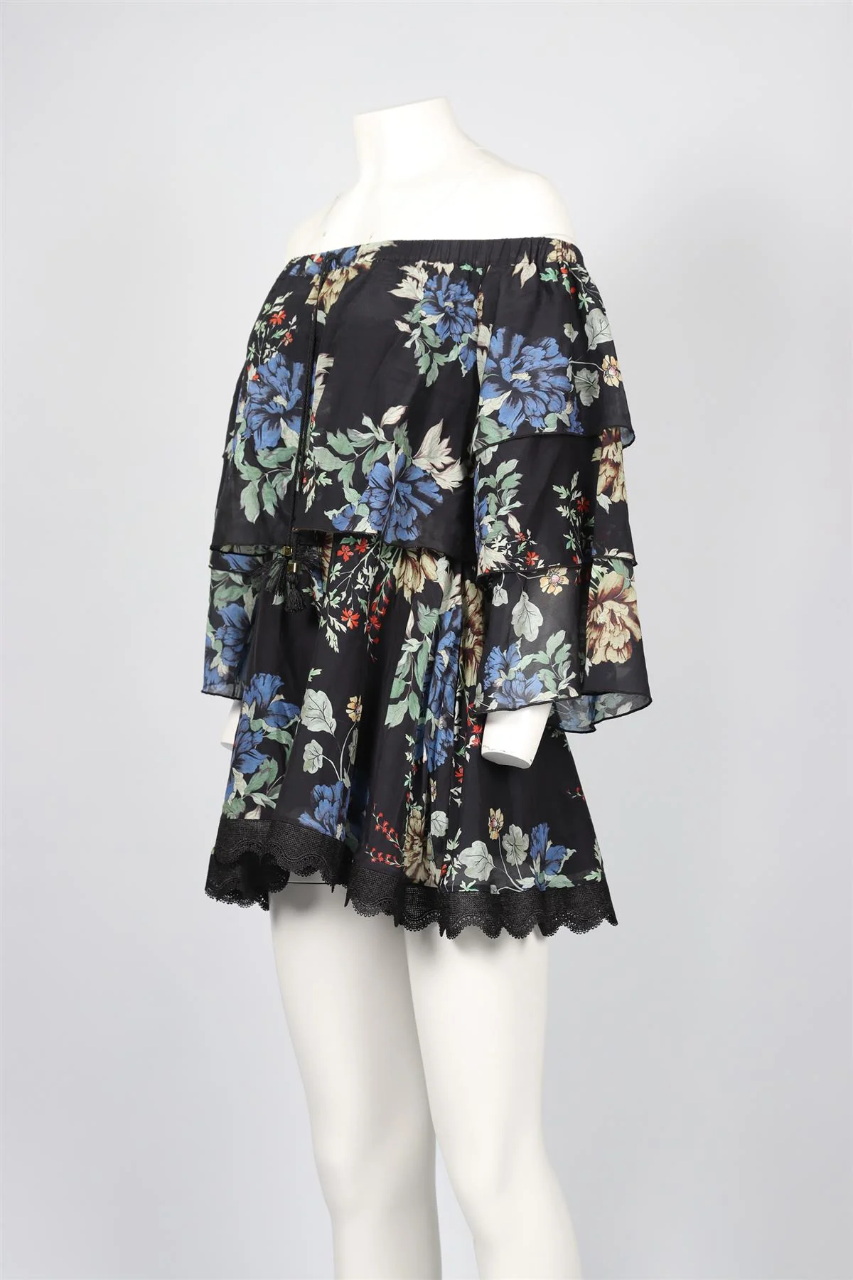 NICHOLAS BLACK COTTON BLEND PLAYSUIT MEDIUM - Image 3