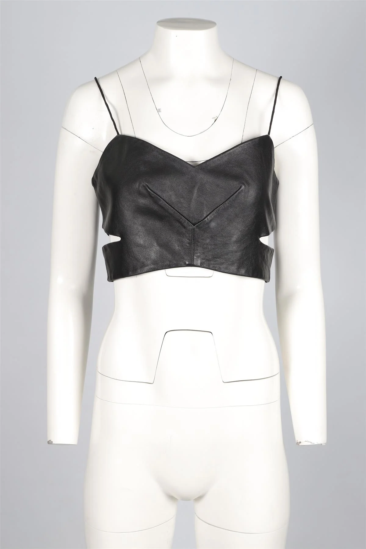 NICHOLAS BLACK LEATHER TOP UK 10 - Image 2