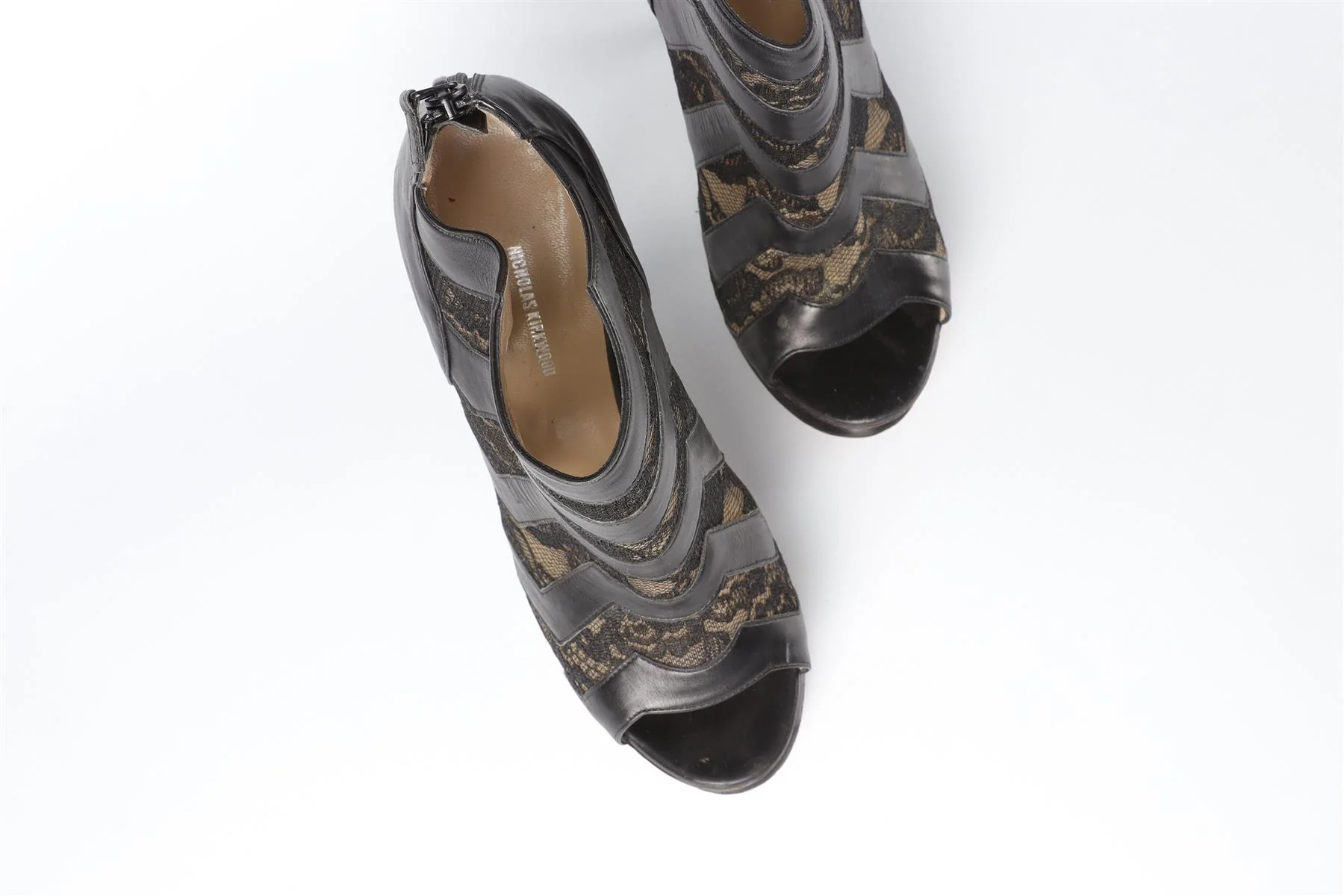 NICHOLAS KIRKWOOD BLACK LEATHER SANDALS EU 38.5 UK 5.5 US 8.5 - Image 10