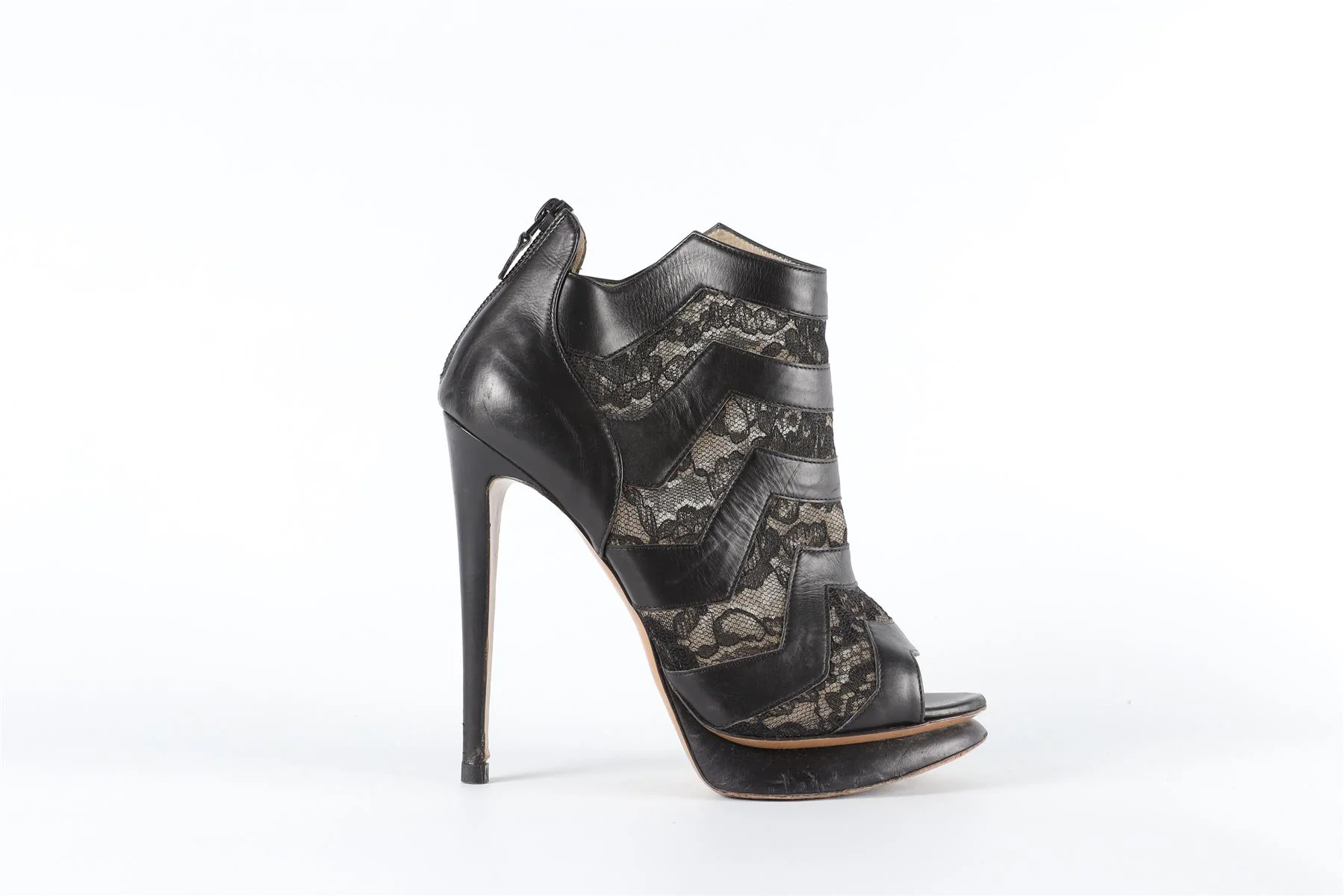 NICHOLAS KIRKWOOD BLACK LEATHER SANDALS EU 38.5 UK 5.5 US 8.5 - Image 2