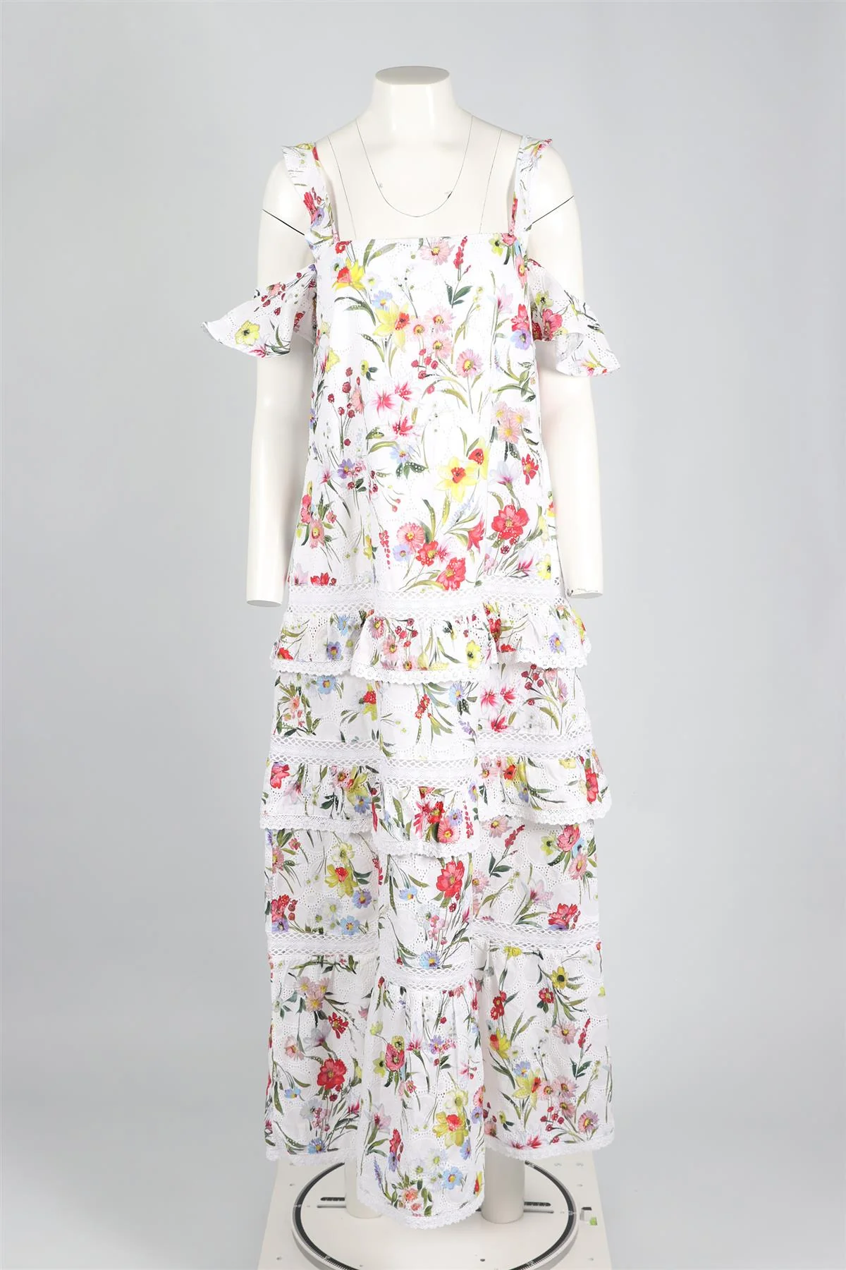 NICHOLAS MULTICOLOURED COTTON MAXI DRESS MEDIUM - Image 2