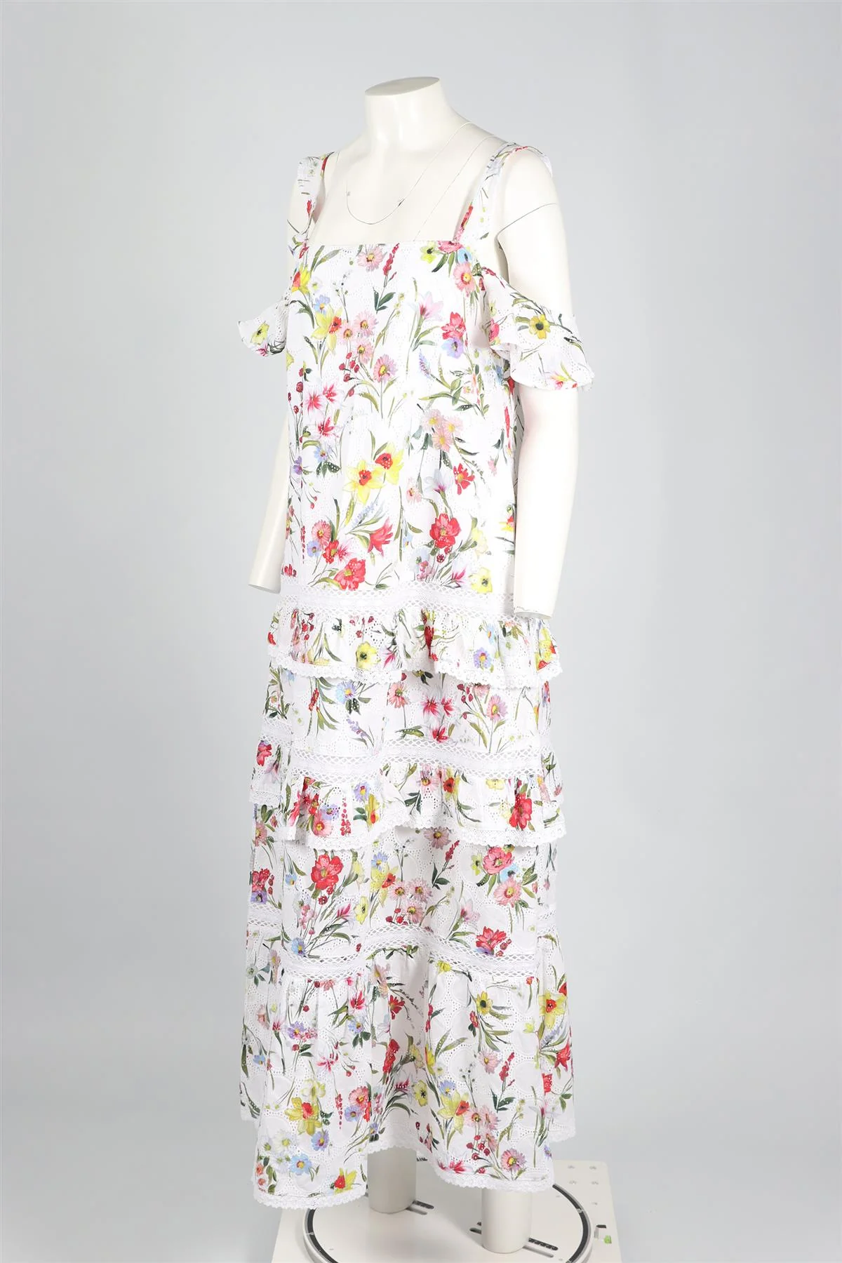 NICHOLAS MULTICOLOURED COTTON MAXI DRESS MEDIUM - Image 3