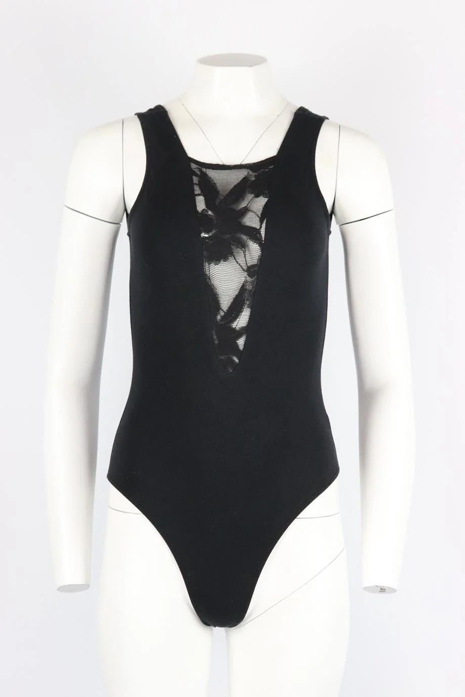 NIGHTCAP MESH PANELED STRETCH JERSEY BODYSUIT UK 8 - Image 2