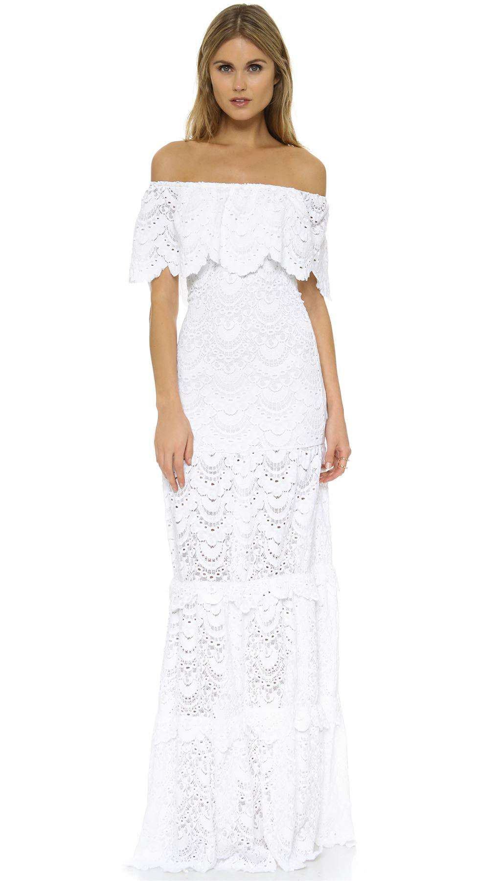 NIGHTCAP POSITANO CROCHET MAXI DRESS SMALL