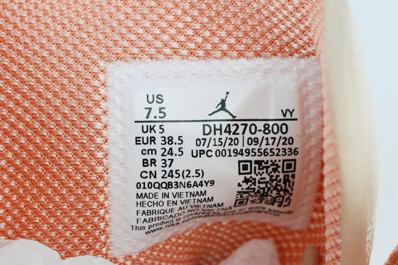 NIKE AIR JORDAN 1 LEATHER AND SUEDE HIGH TOP SNEAKERS EU 38.5 UK 5 US 7.5 - Image 6