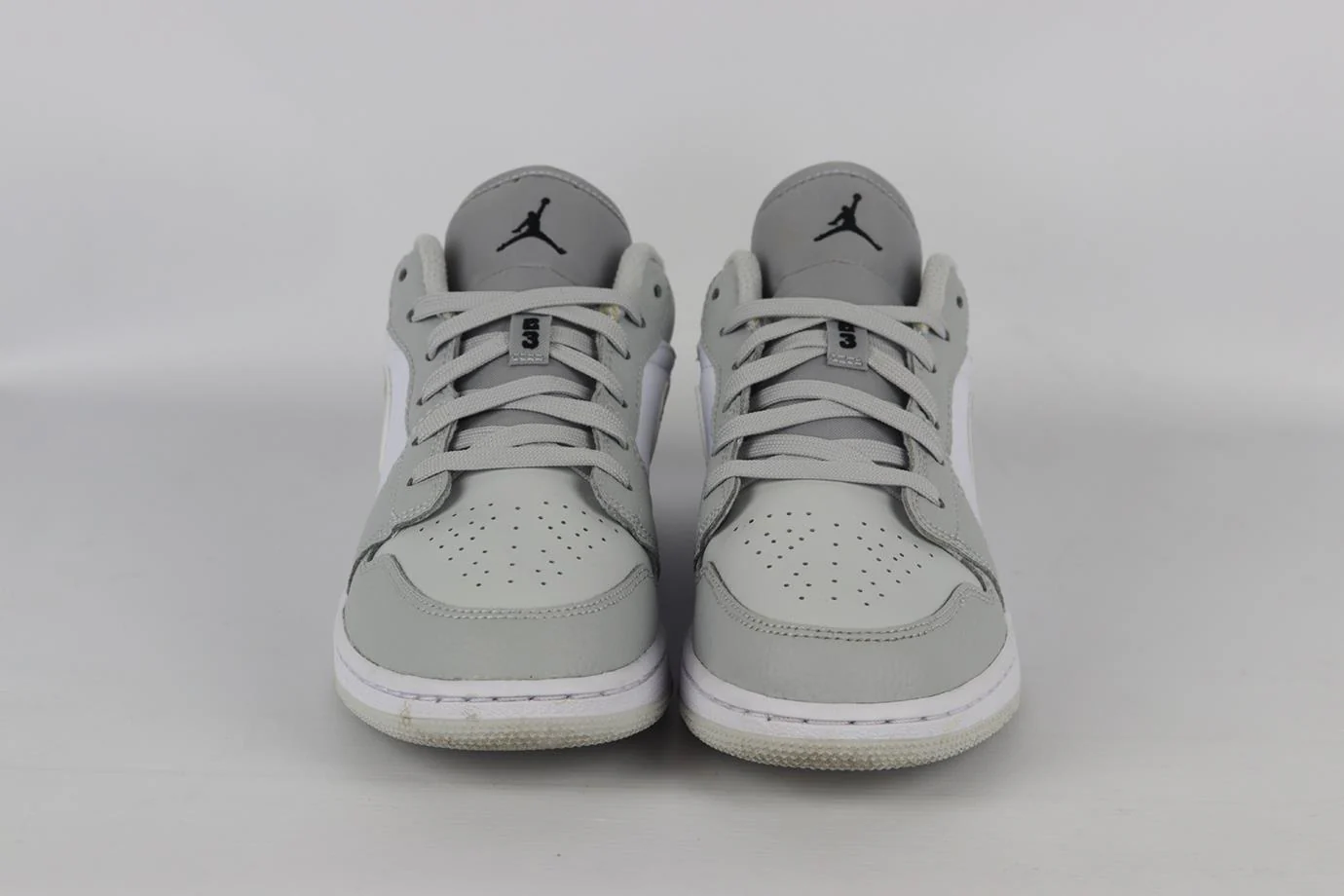 NIKE AIR JORDAN 1 LOW WHITE CAMO LEATHER SNEAKERS EU 39 UK 6 US 6.5 - Image 3