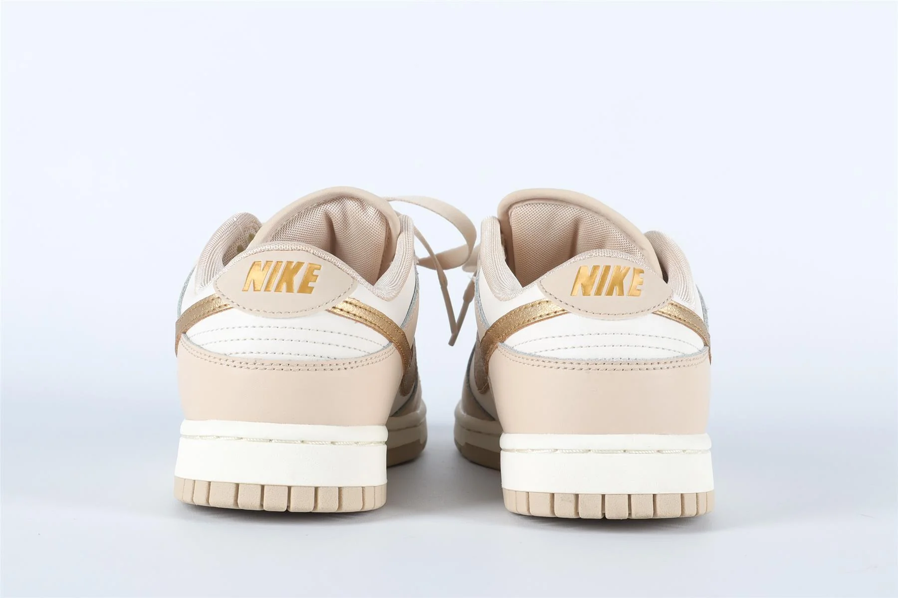 NIKE BEIGE DUNK GOLD SWOOSH SNEAKERS EU 39 UK 5.5 US 8 - Image 5