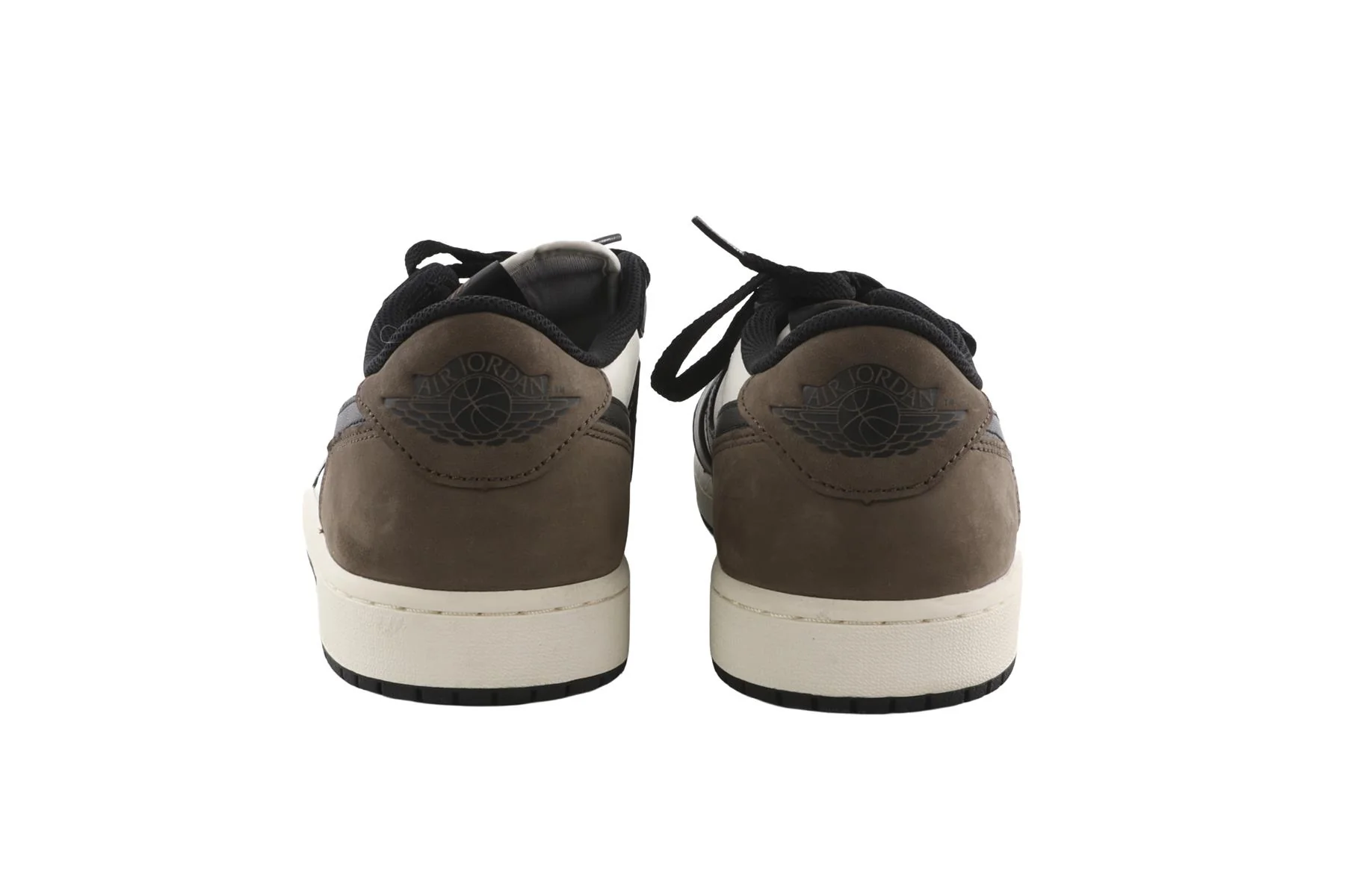 NIKE BLACK MEN'S AIR JORDAN ONE MOCHA LEATHER SNEAKERS EU 47.5 UK 12 US 13 - Image 5