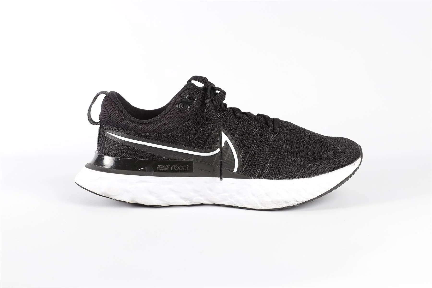 NIKE BLACK MEN'S NIKE REACT INFINITY RUN SNEAKERS EU 44 UK 9 US 10 - Image 2