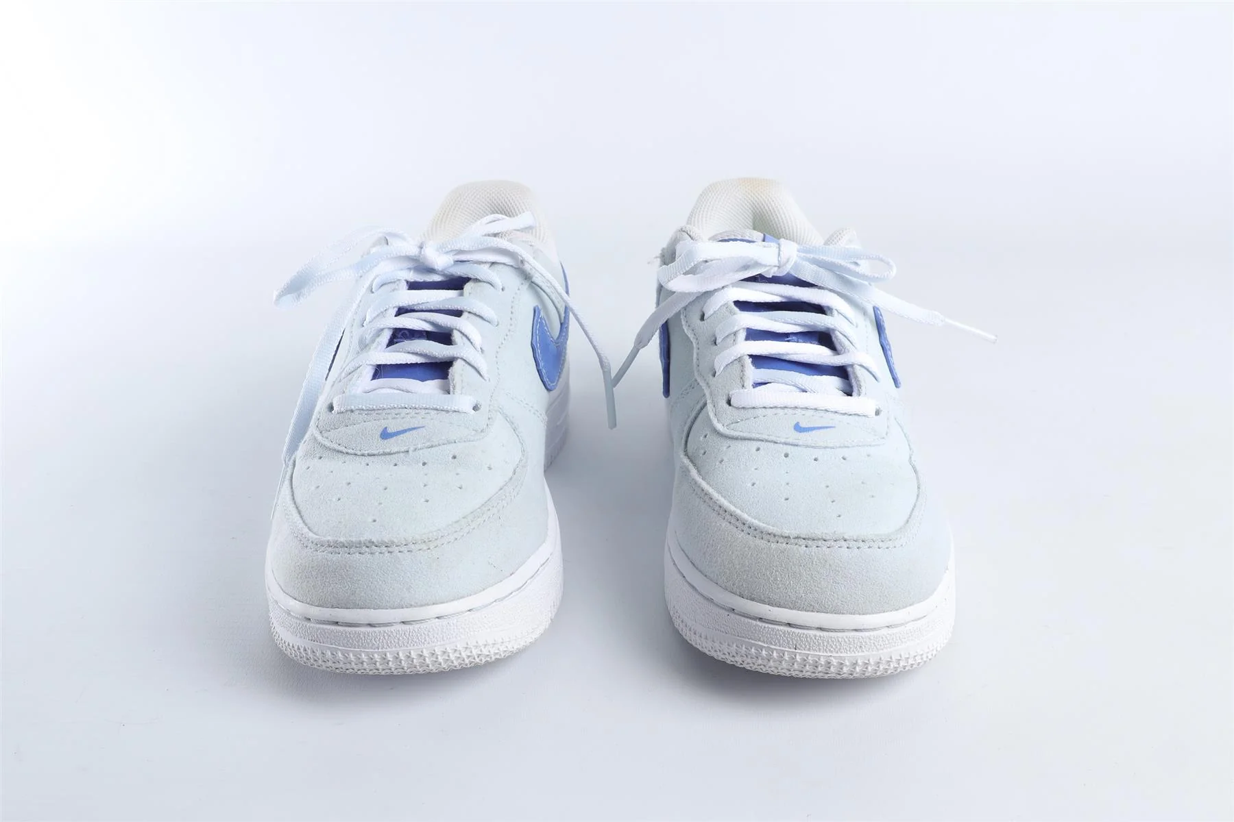 NIKE BLUE KIDS LEATHER SNEAKERS EU 35.5 UK 3 US 3.5 - Image 3
