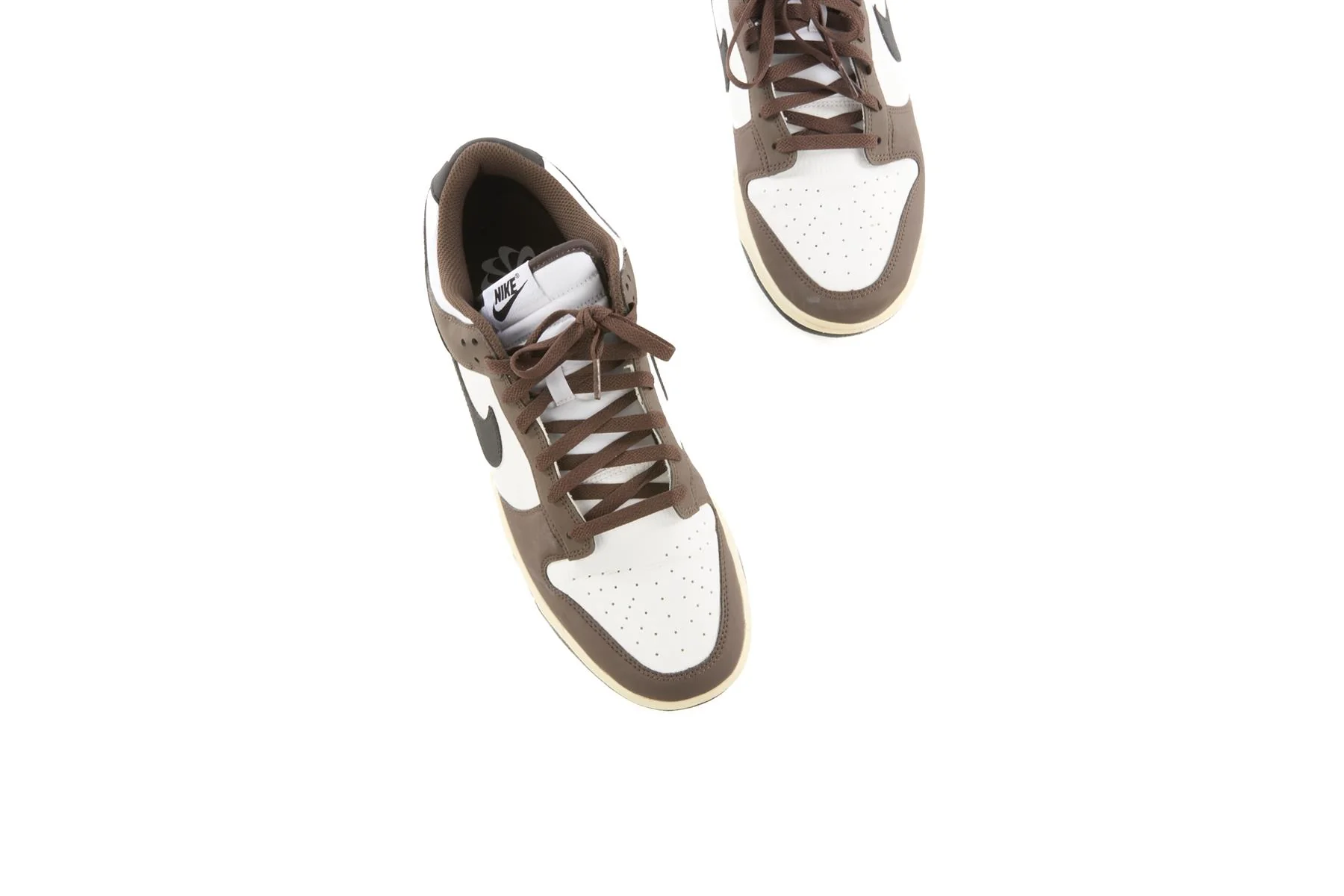 NIKE BROWN MEN'S DUNK NEXT NATURE BAROQUE BROWN LEATHER SNEAKERS EU 47.5 UK 12 US 13 - Image 4