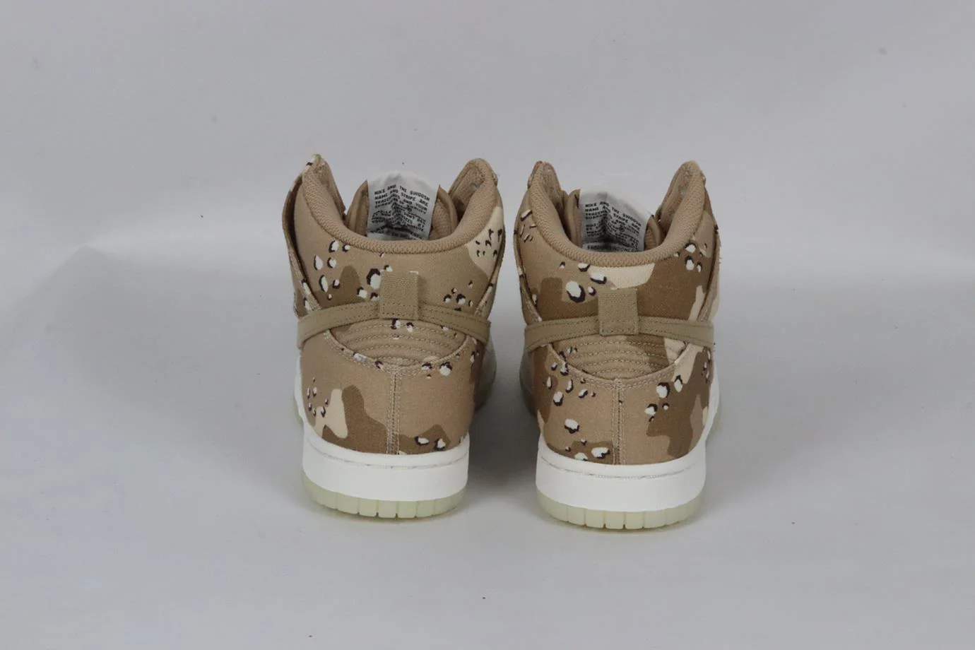 NIKE DUNK CAMOUFLAGE PRINT CANVAS HIGH TOP SNEAKERS EU 39 UK 5.5 US 8 - Image 4