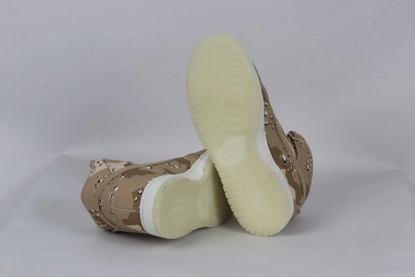 NIKE DUNK CAMOUFLAGE PRINT CANVAS HIGH TOP SNEAKERS EU 39 UK 5.5 US 8 - Image 5