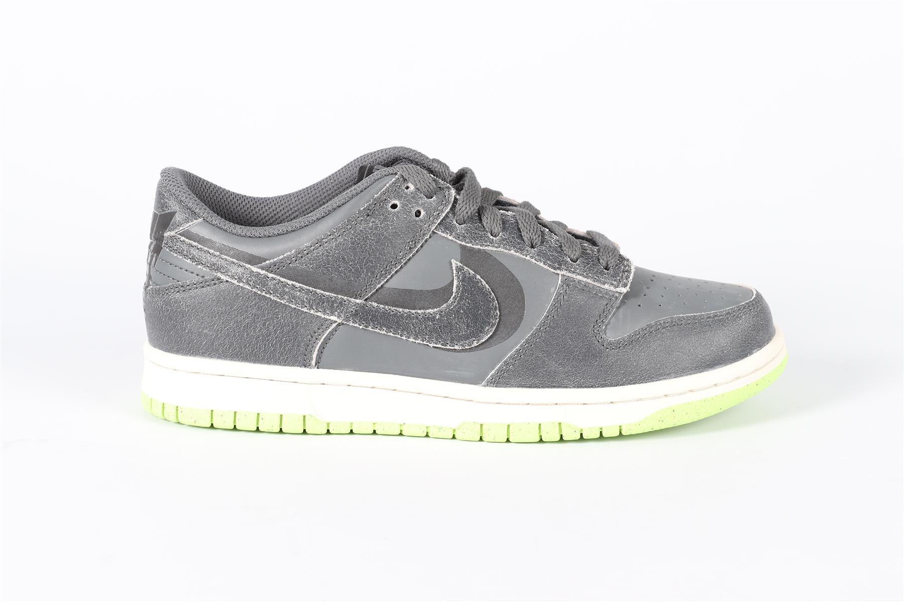 NIKE DUNK LOW IRON GREY LEATHER SNEAKERS UK 6 US 6.5 EU 39 - Image 2