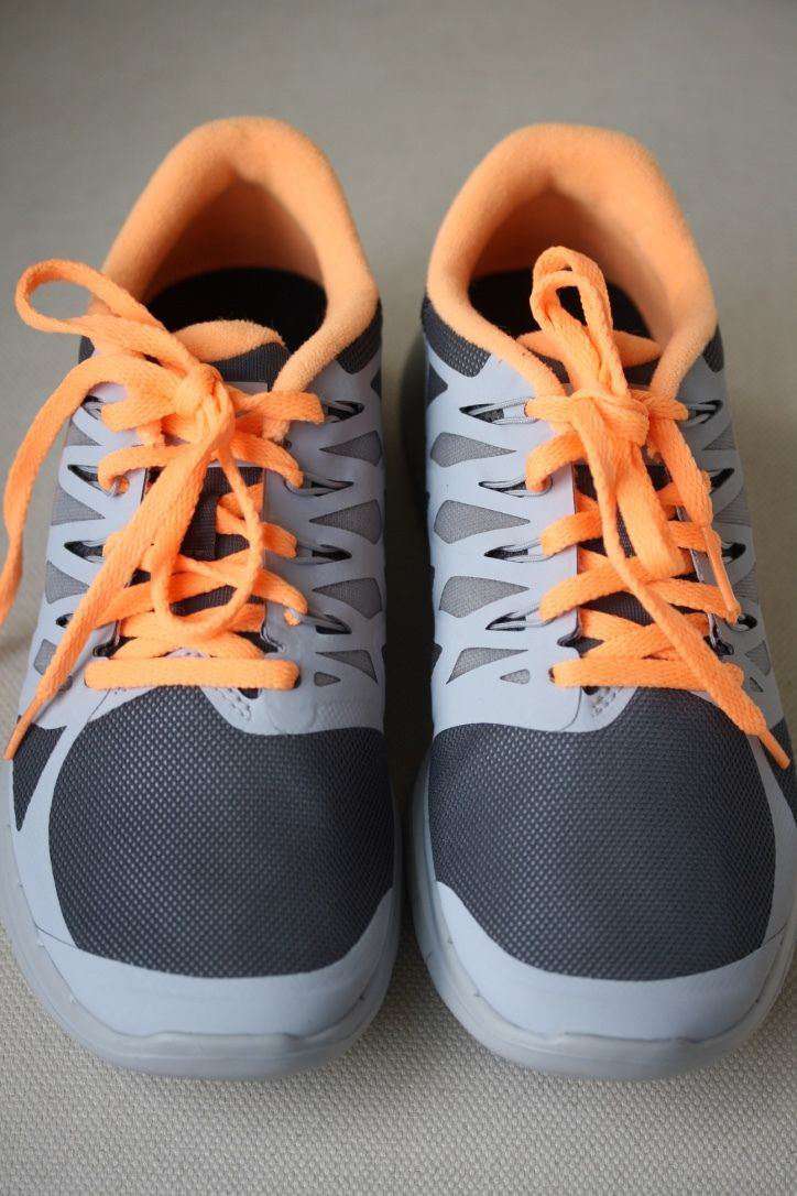 NIKE FREE 5.0 SHIELD ID GREY ORANGE TRAINERS 38 UK 4.5 US 7 - Image 2